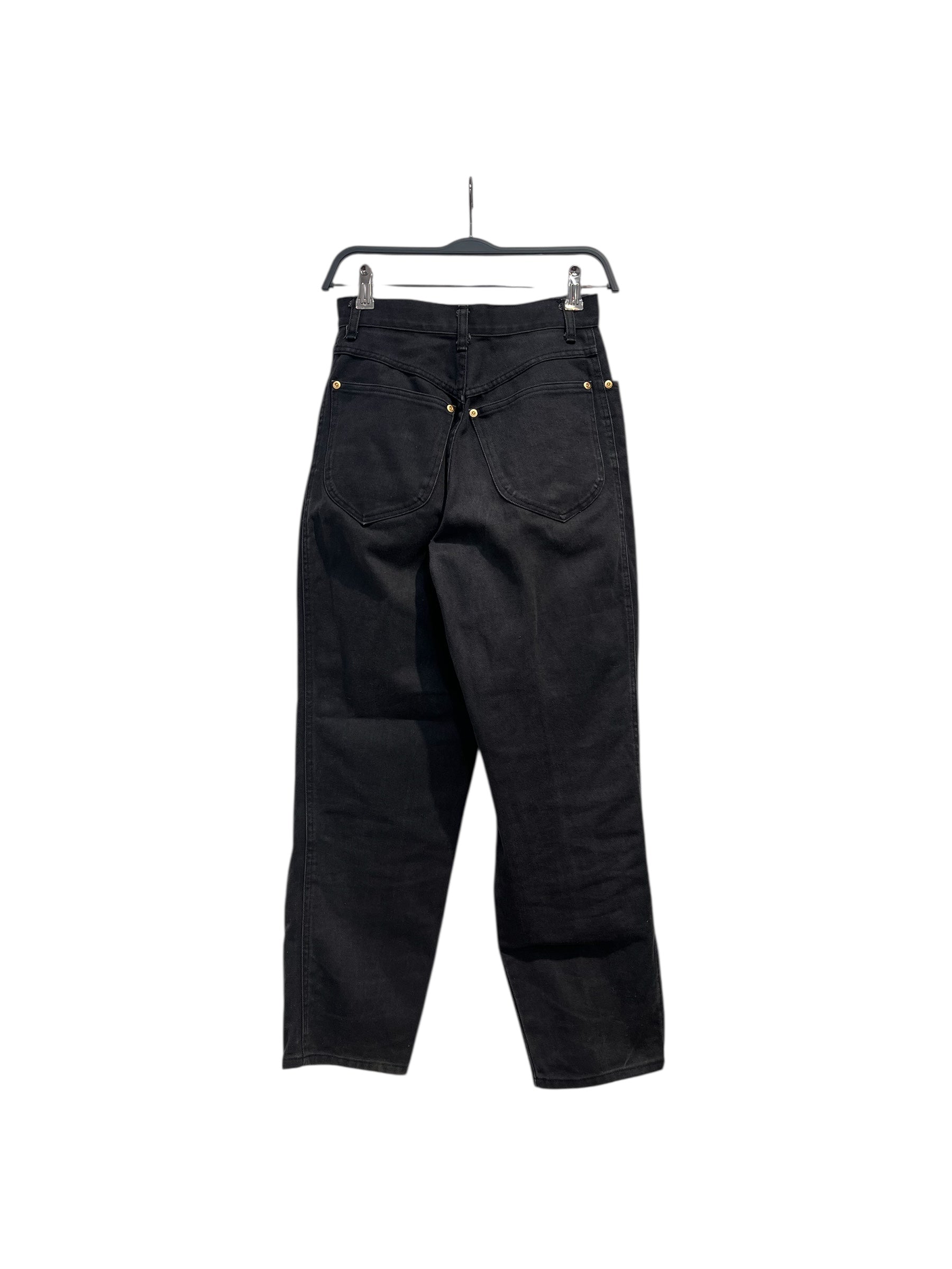 JUNIOR GAULTIER/Bottoms/Cotton/BLK/wide leg view 2