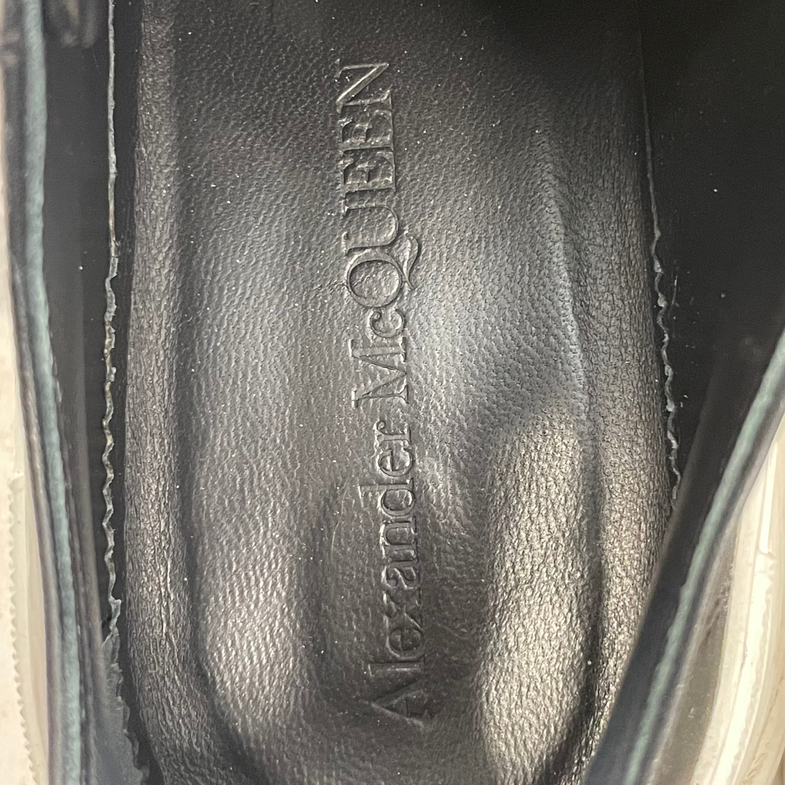 Alexander McQueen/Low-Sneakers/US 8/Leather/BLK/PLATFORM/WHTE LACES view 4
