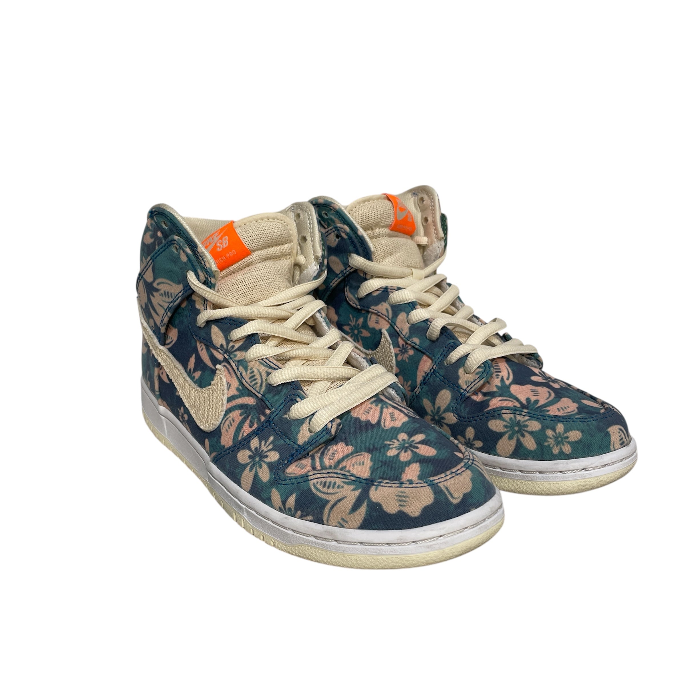 NIKE SB/Hi-Sneakers/US 8.5/All Over Print/Cotton/BLU/Dunk SB High Hawaii Maui Wowie view 1