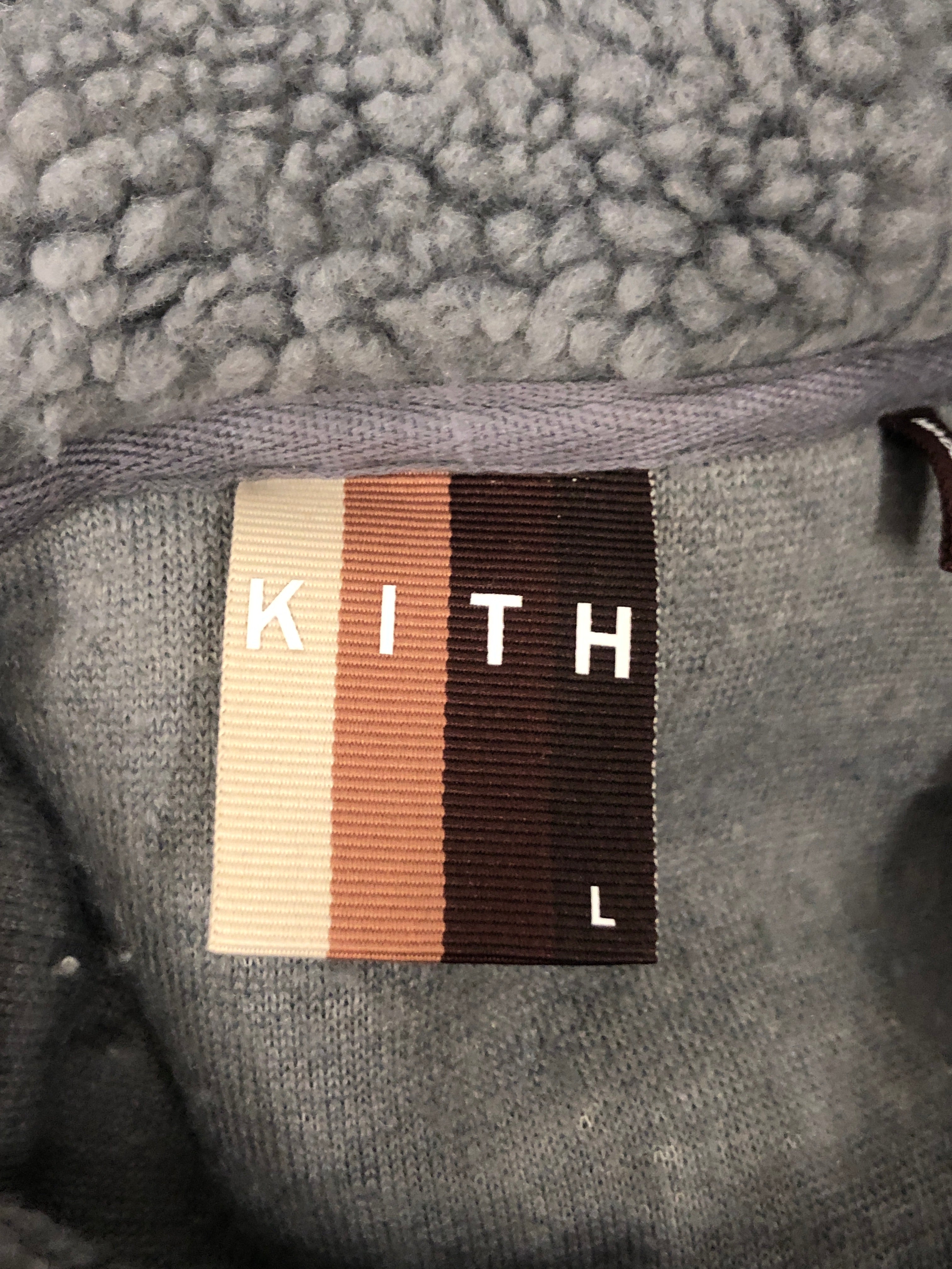 KITH/Fleece Jkt/L/Cotton/GRY/ view 3