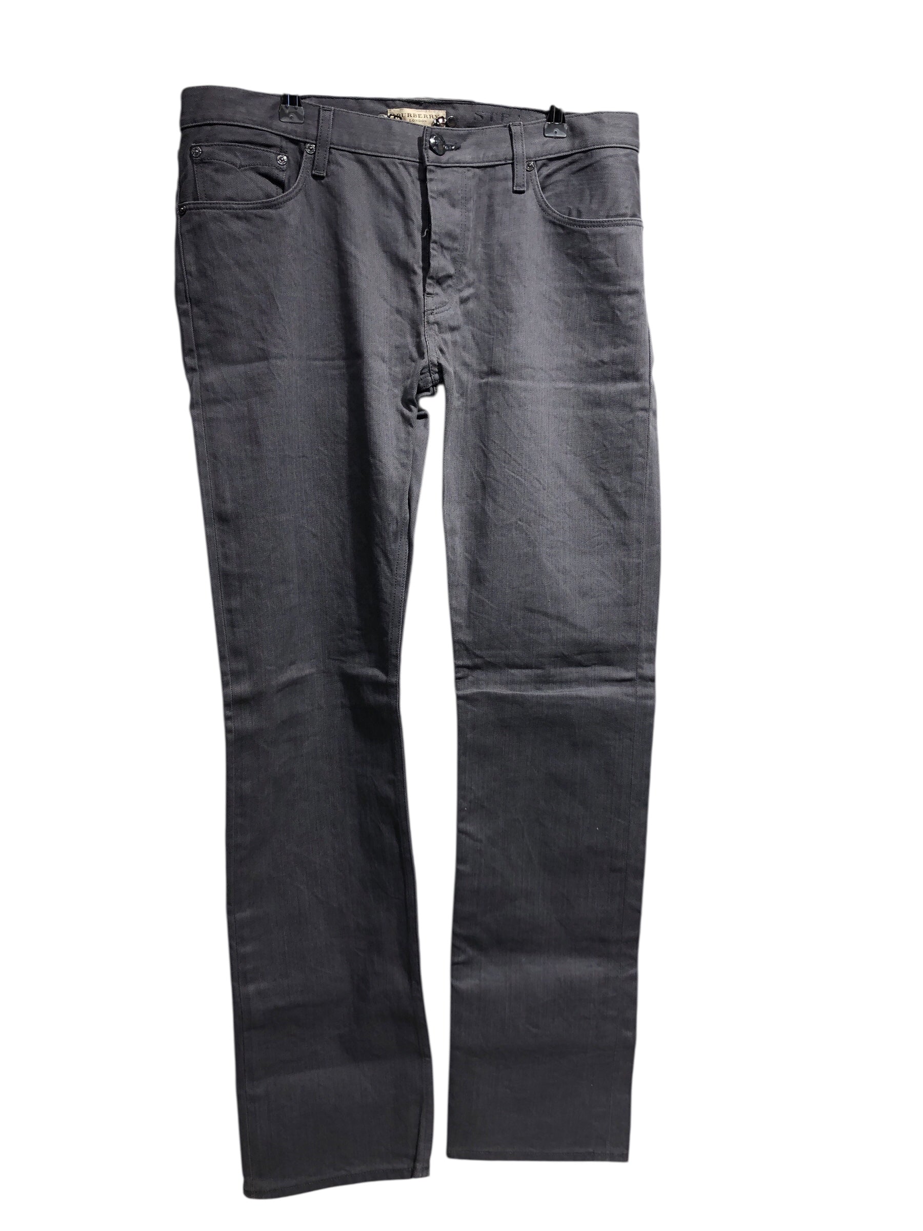BURBERRY LONDON/Pants/34/Cotton/GRY/CLEAN DENIM view 1