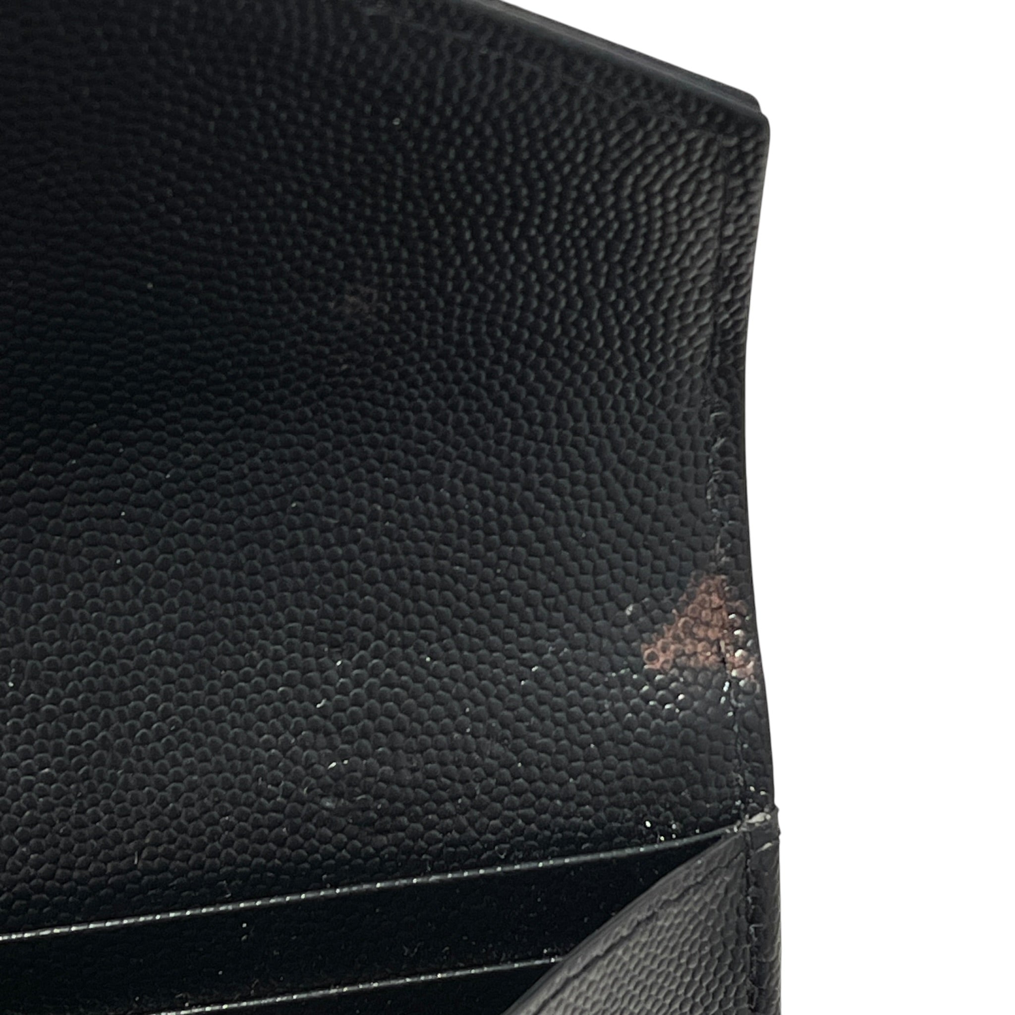 YVES SAINT LAURENT/Long Wallet/Leather/BLK/Cassandre Matlasse Flap Wallet view 6