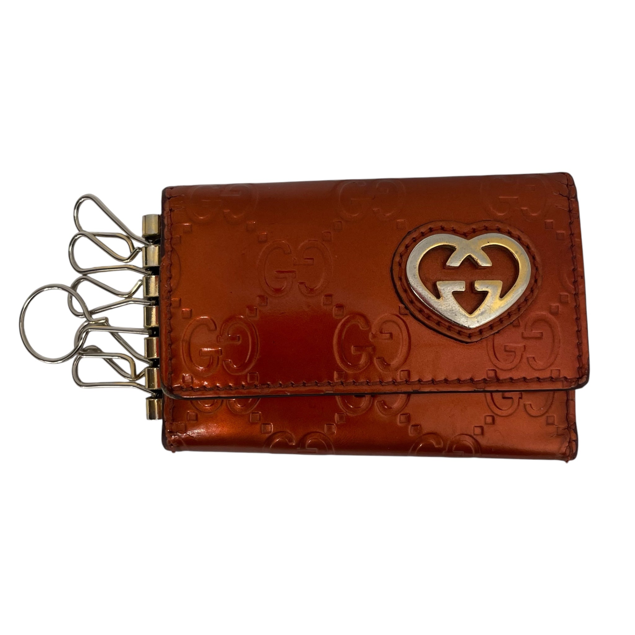 GUCCI/Monogram/Cowhide/ORN/KEY CHAIN WALLLET HEART view 1