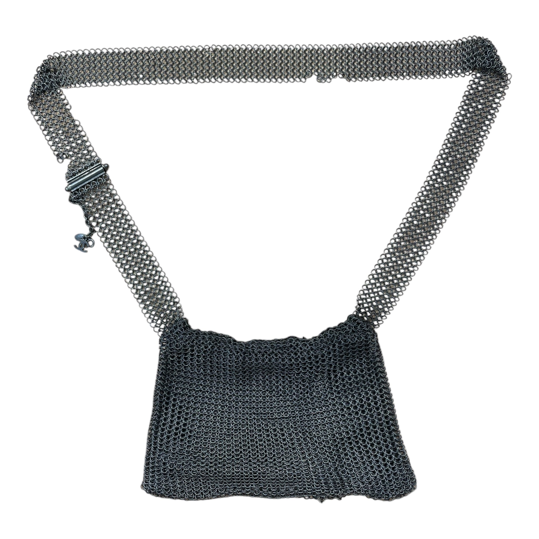 CHANEL/Pouch/SLV/chainmail belt purse view 2