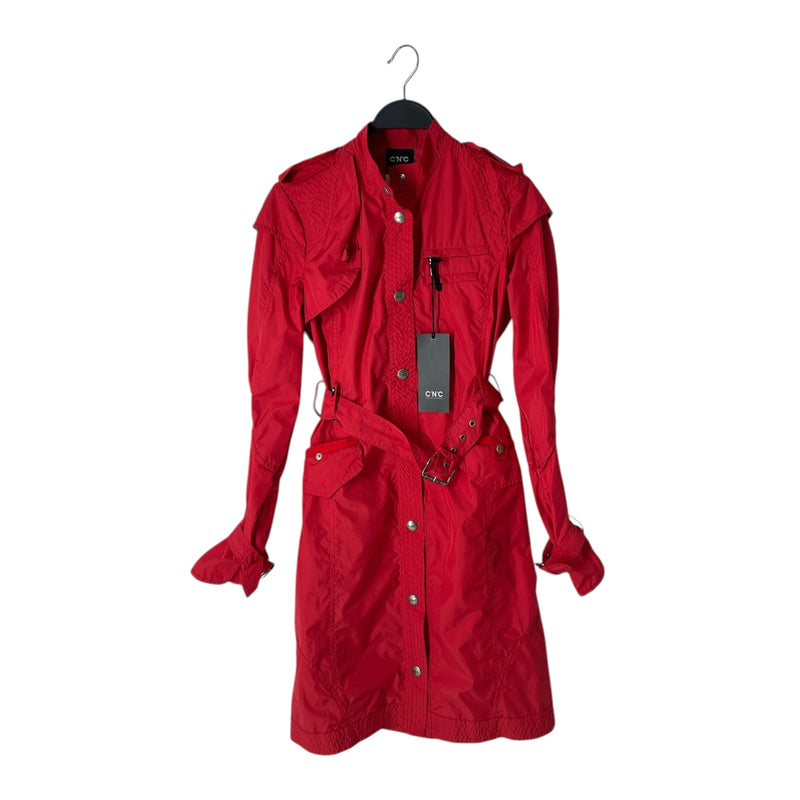 CoSTUME NATIONAL/Tailored Jkt/24/Nylon/RED/LS LONG BTTN UP JTK DRESS