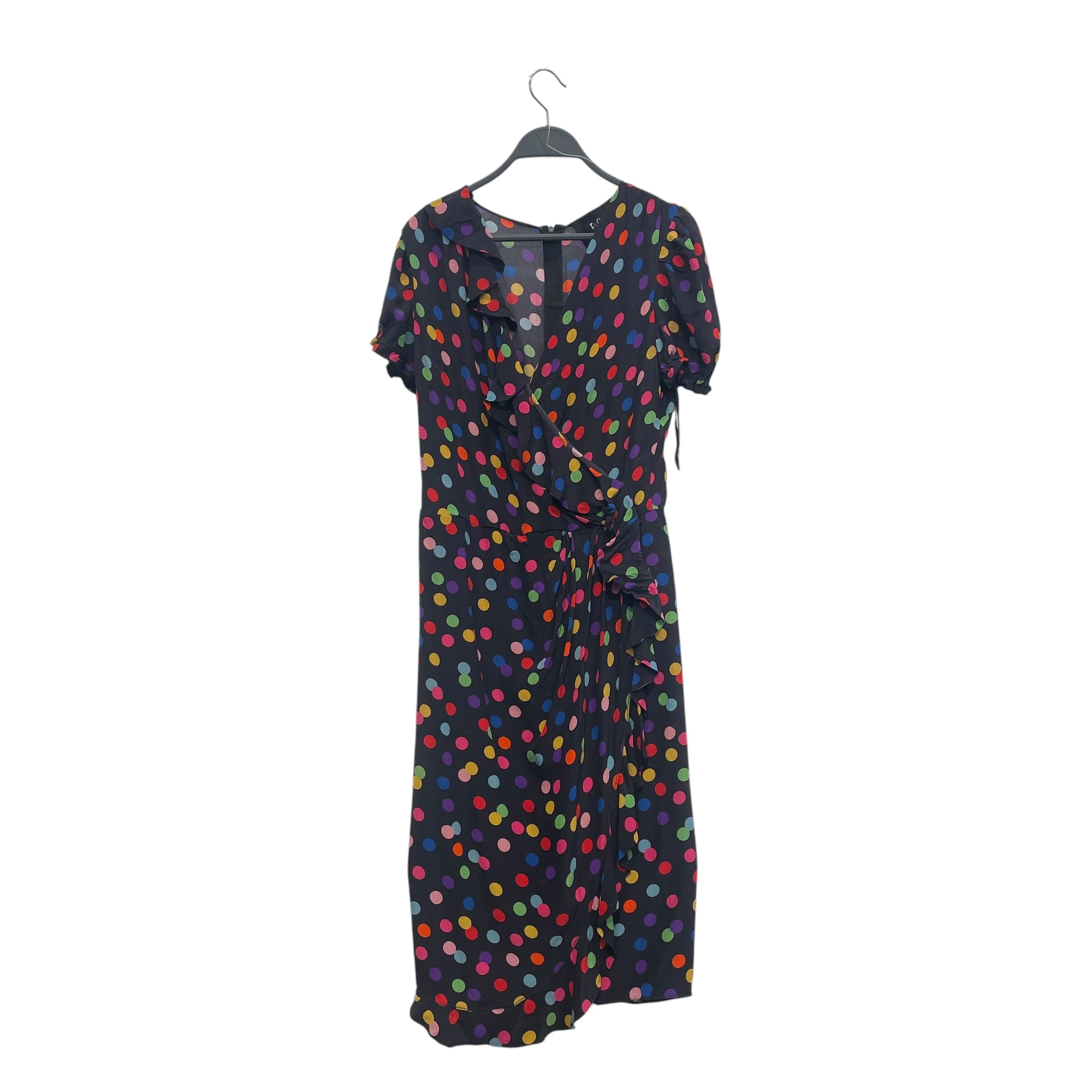 DOLCE&GABBANA/Dress/46/Polka dot/Silk/BLK/RAINBOW DOT/VTG 90'S view 1