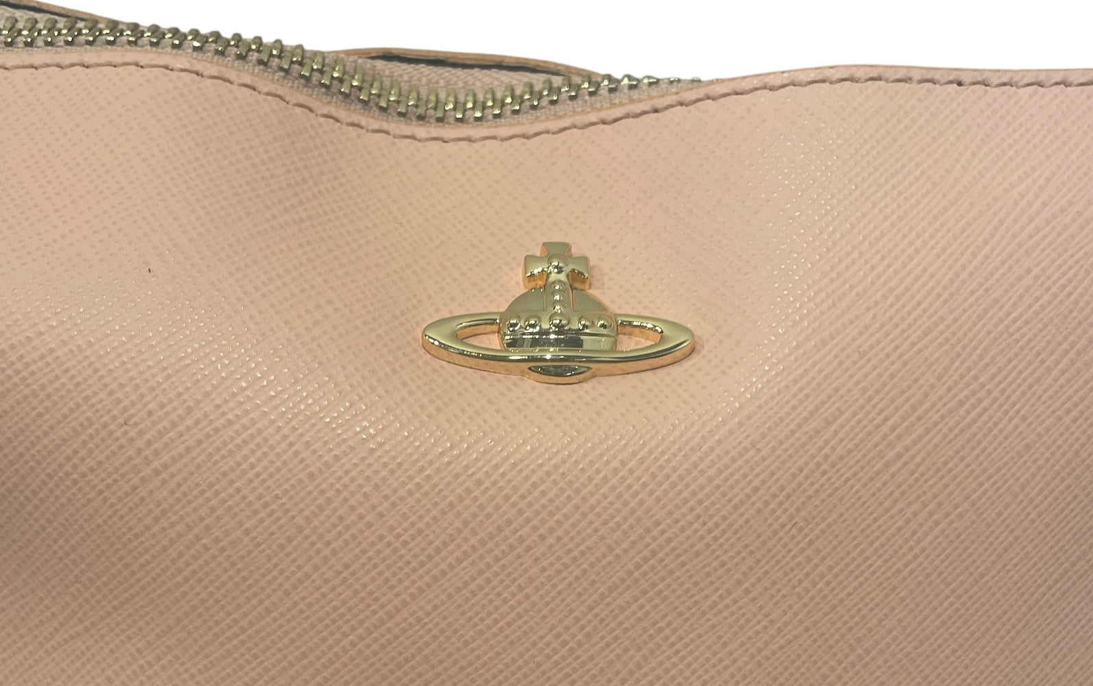 Vivienne Westwood/Cross Body Bag/Leather/PNK/scarf tied onto zip pull view 4