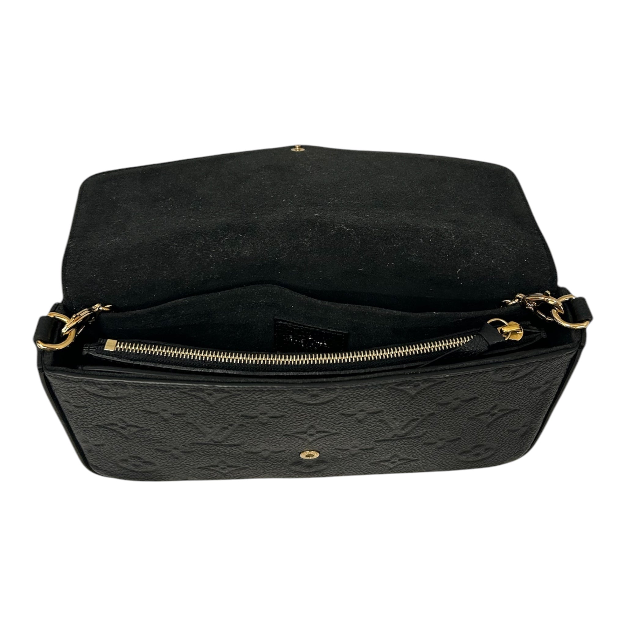 LOUIS VUITTON/Bag/Leather/BLK/POCHETTE FELICIE view 4