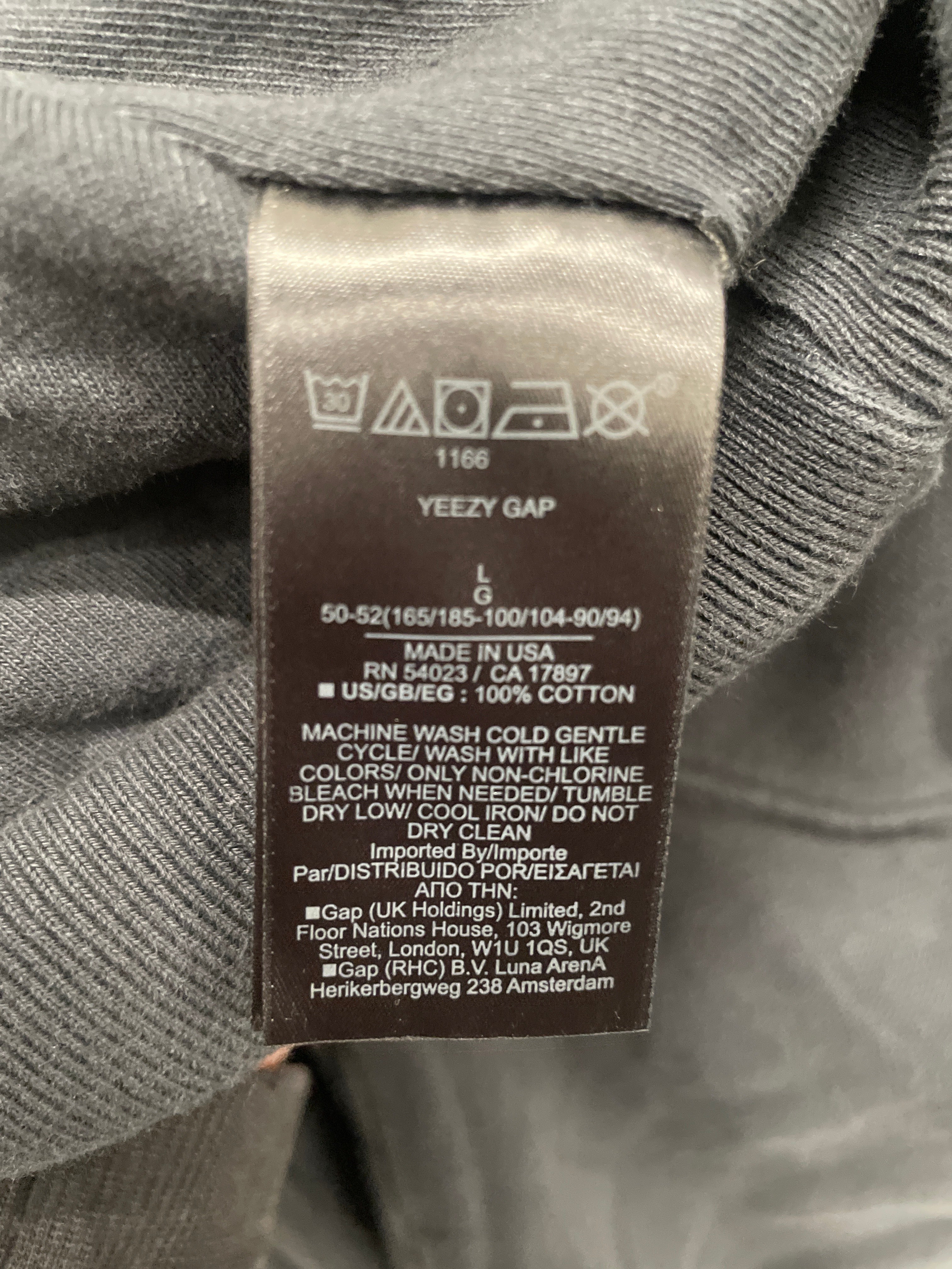 YEEZY/Hoodie/L/Cotton/BLK/DOVE view 4