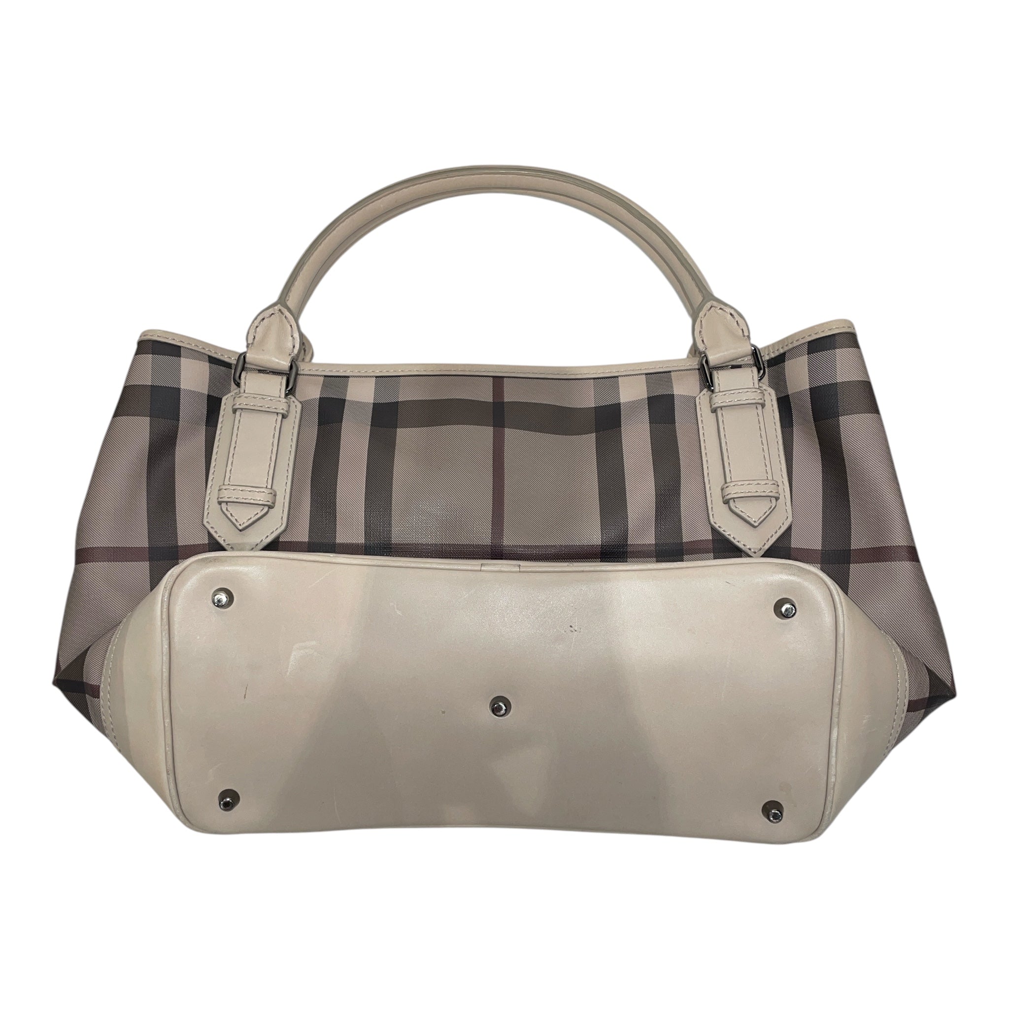 BURBERRY/Tote Bag/Plaid/BEG/smoked check med tote view 3