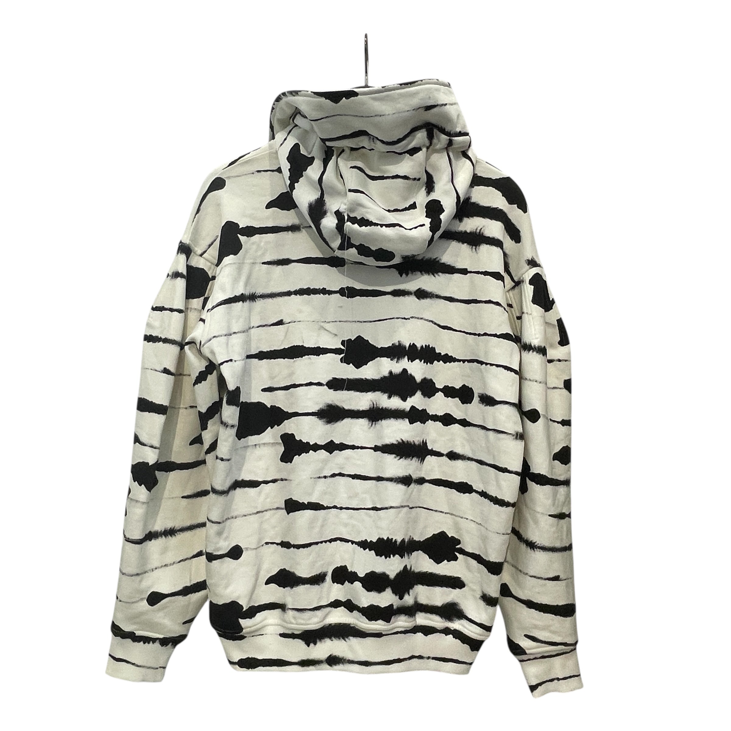 BURBERRY/Hoodie/S/All Over Print/Cotton/WHT/b&w watercolor view 2