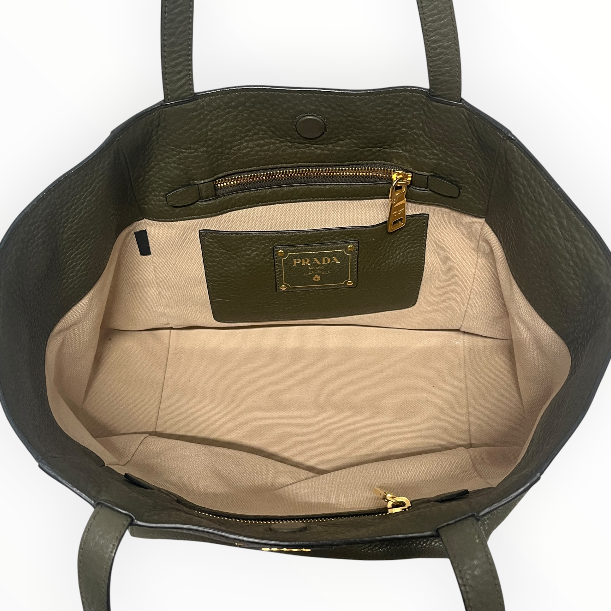 PRADA/Tote Bag/Leather/GRN/VITELLO DAINO view 4
