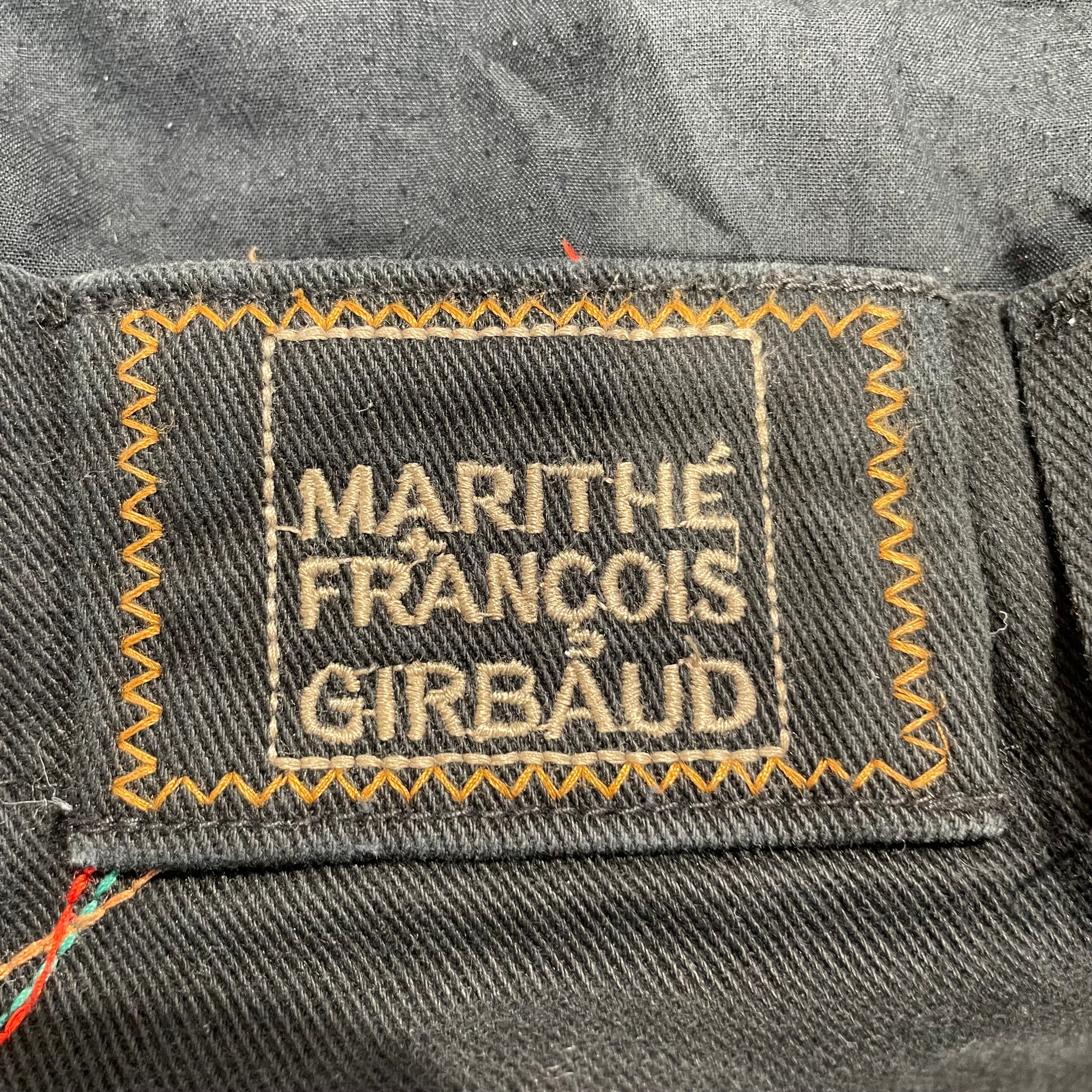 MARITHE FRANCOIS GIRBAUD/Straight Pants/38/Cotton/BLK/MULTICOLOR STIPES view 5
