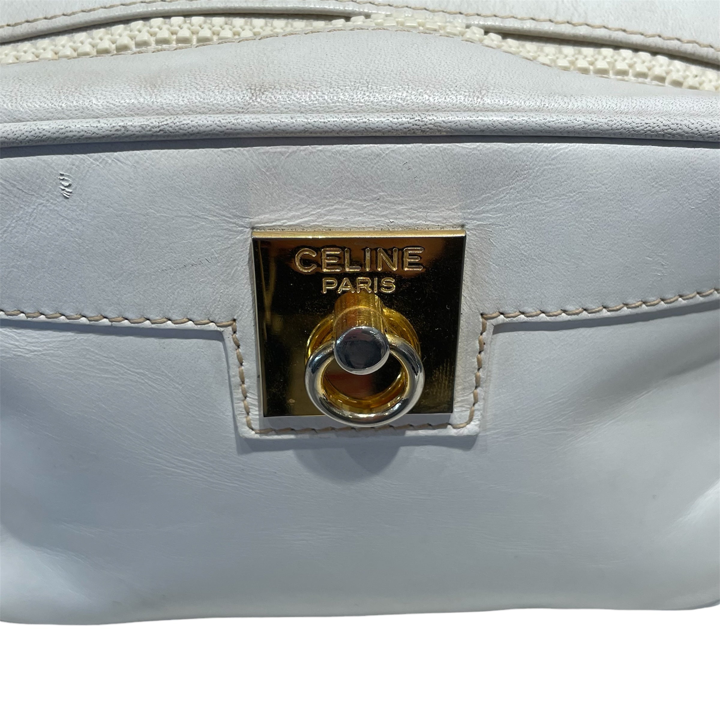 CELINE/Cross Body Bag/Leather/WHT/LEATHER BAG view 6