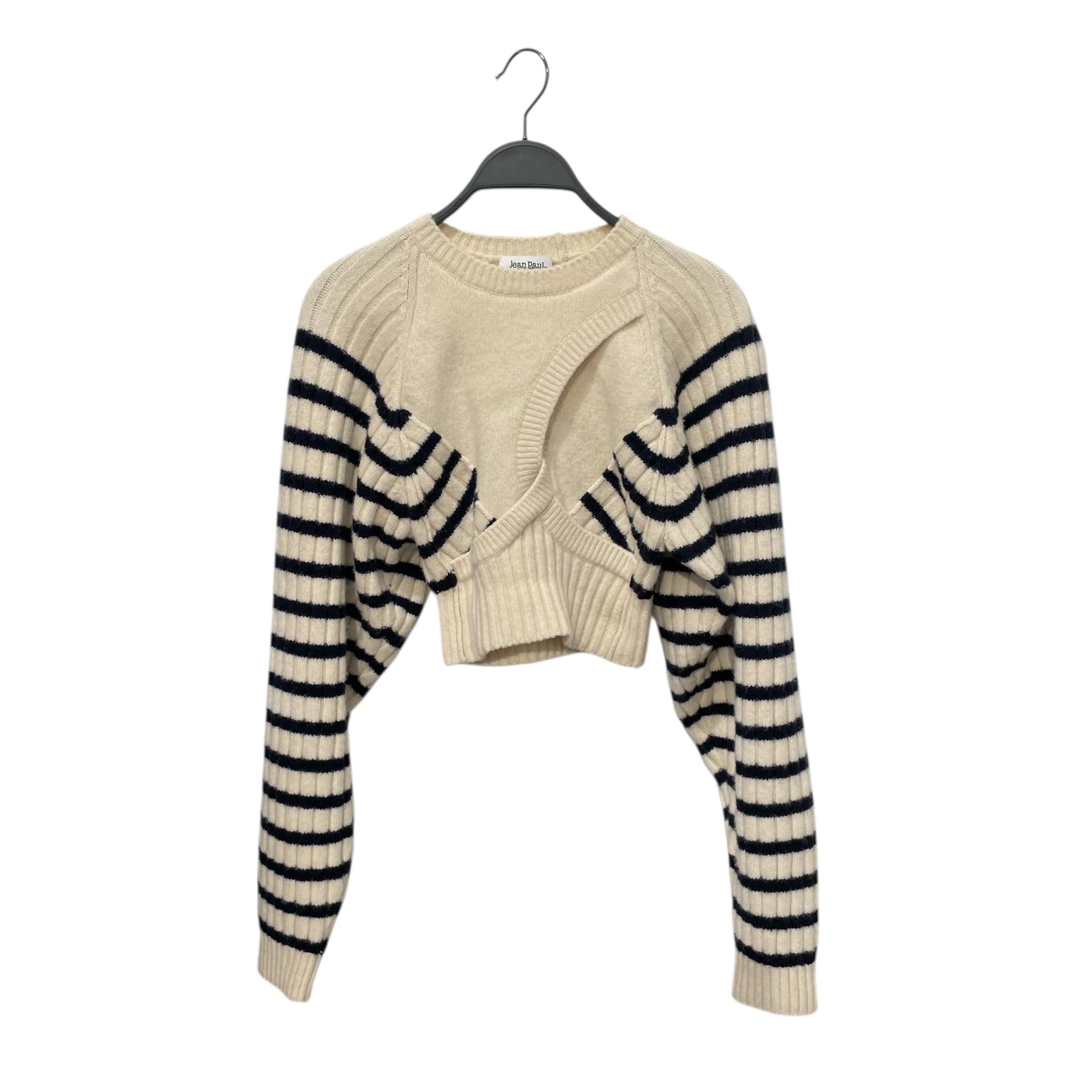 Jean Paul Gaultier/Sweater/XS/Stripe/WHT/MARINERE CROPPED KNIT NAVY view 1