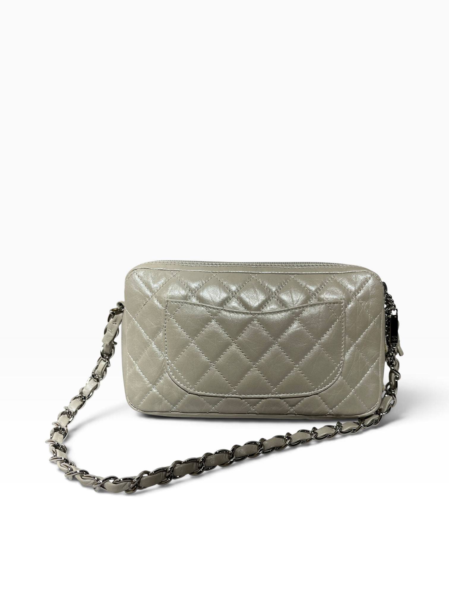 CHANEL/Hand Bag/Leather/BEG/QUILTED CC view 2