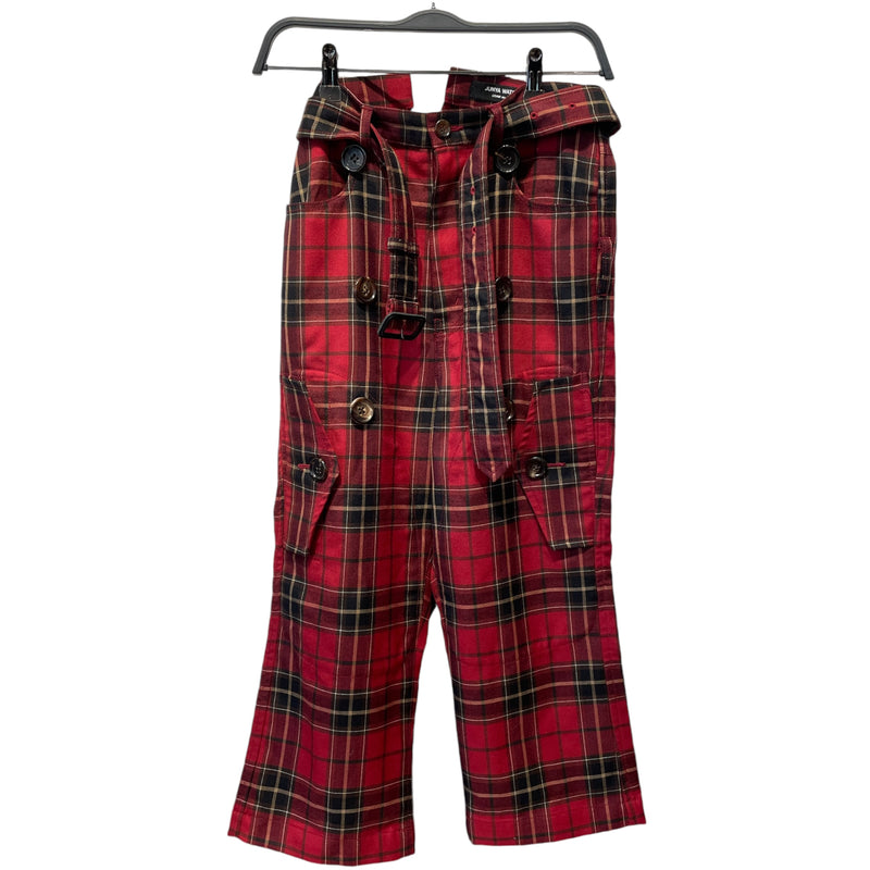 JUNYA WATANABE COMME des GARCONS/Straight Pants/SS/Wool/RED/Plaid/