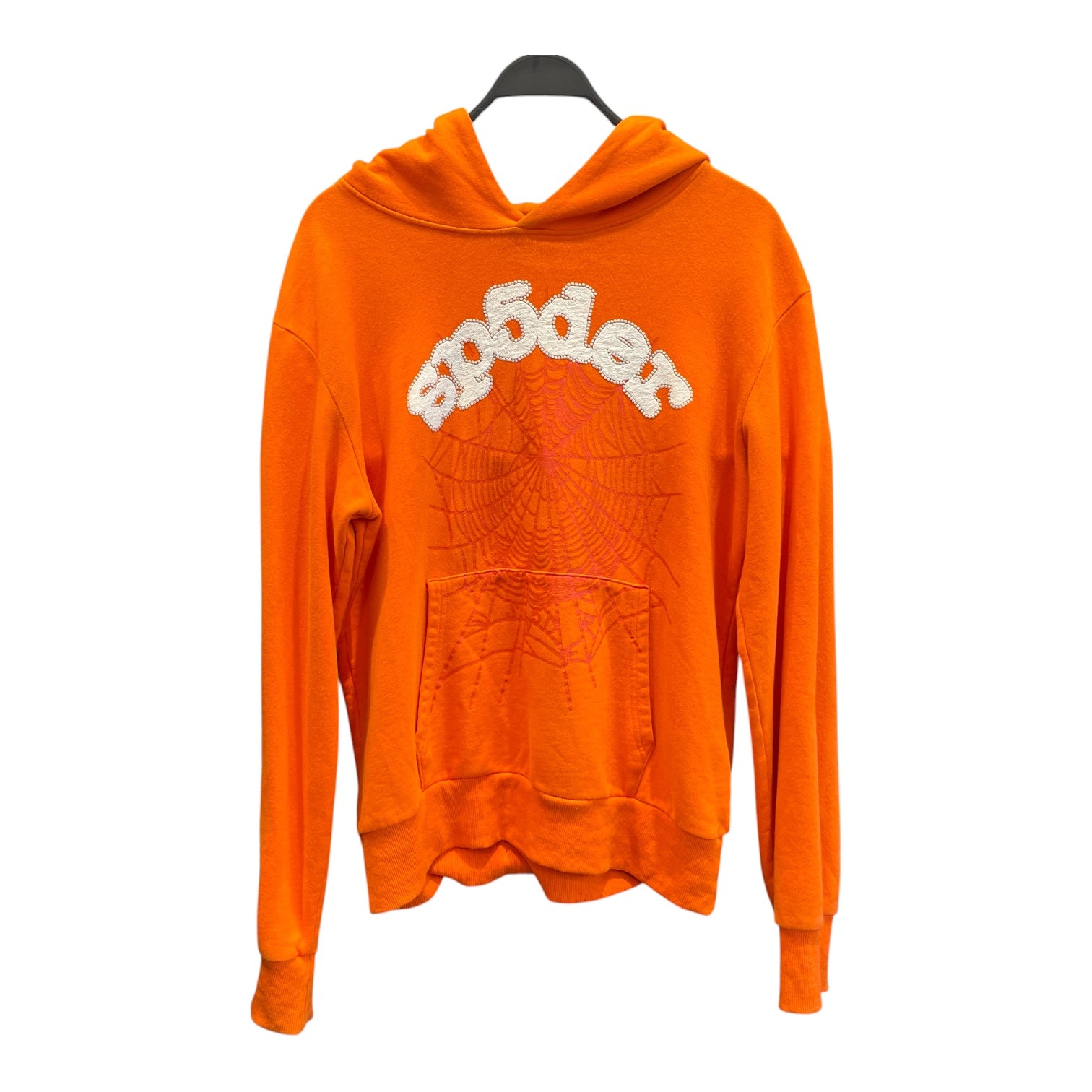 Sp5der/Hoodie/M/Graphic/Cotton/ORN/RED VINYL WEB W/RHINESTONES view 1