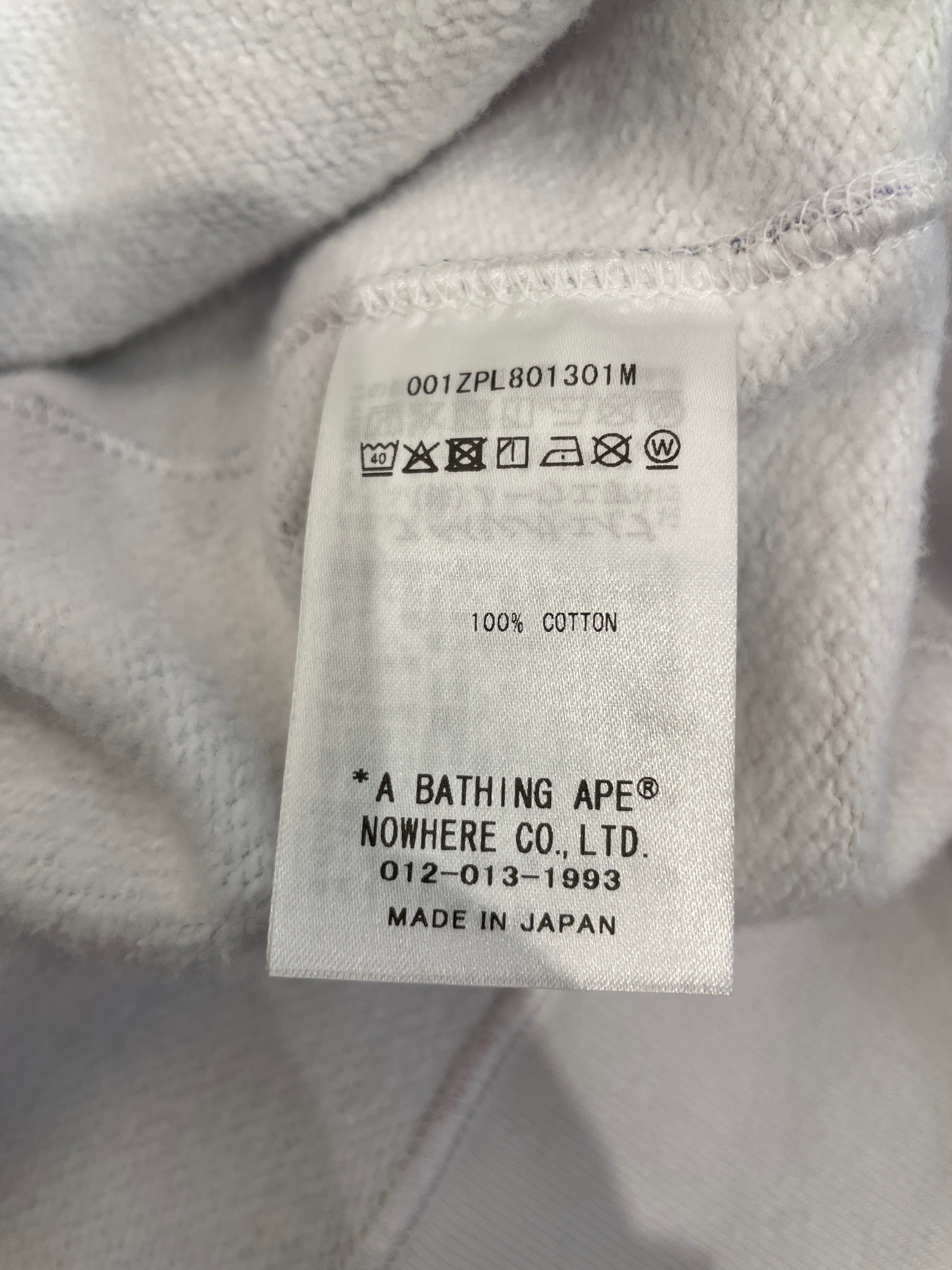 A BATHING APE/Zip Up Hoodie/XL/Cotton/MLT/art camo shark view 4