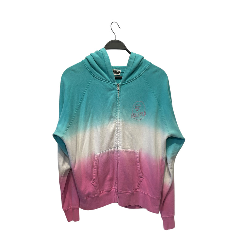 A BATHING APE/Zip Up Hoodie/Border/Cotton/MLT/