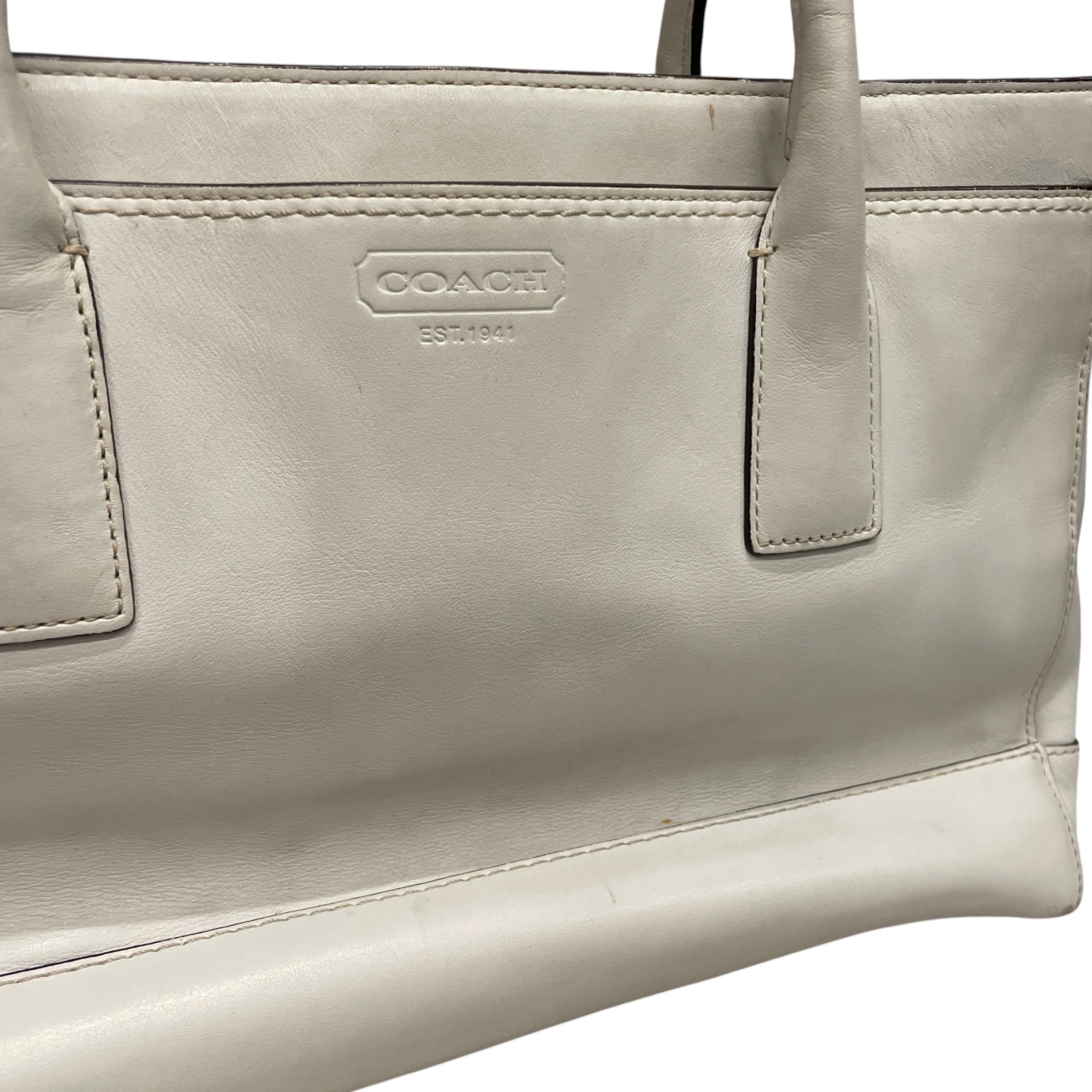 COACH/Tote Bag/Leather/WHT/VINTAGE TURNLOCK MADELINE view 4