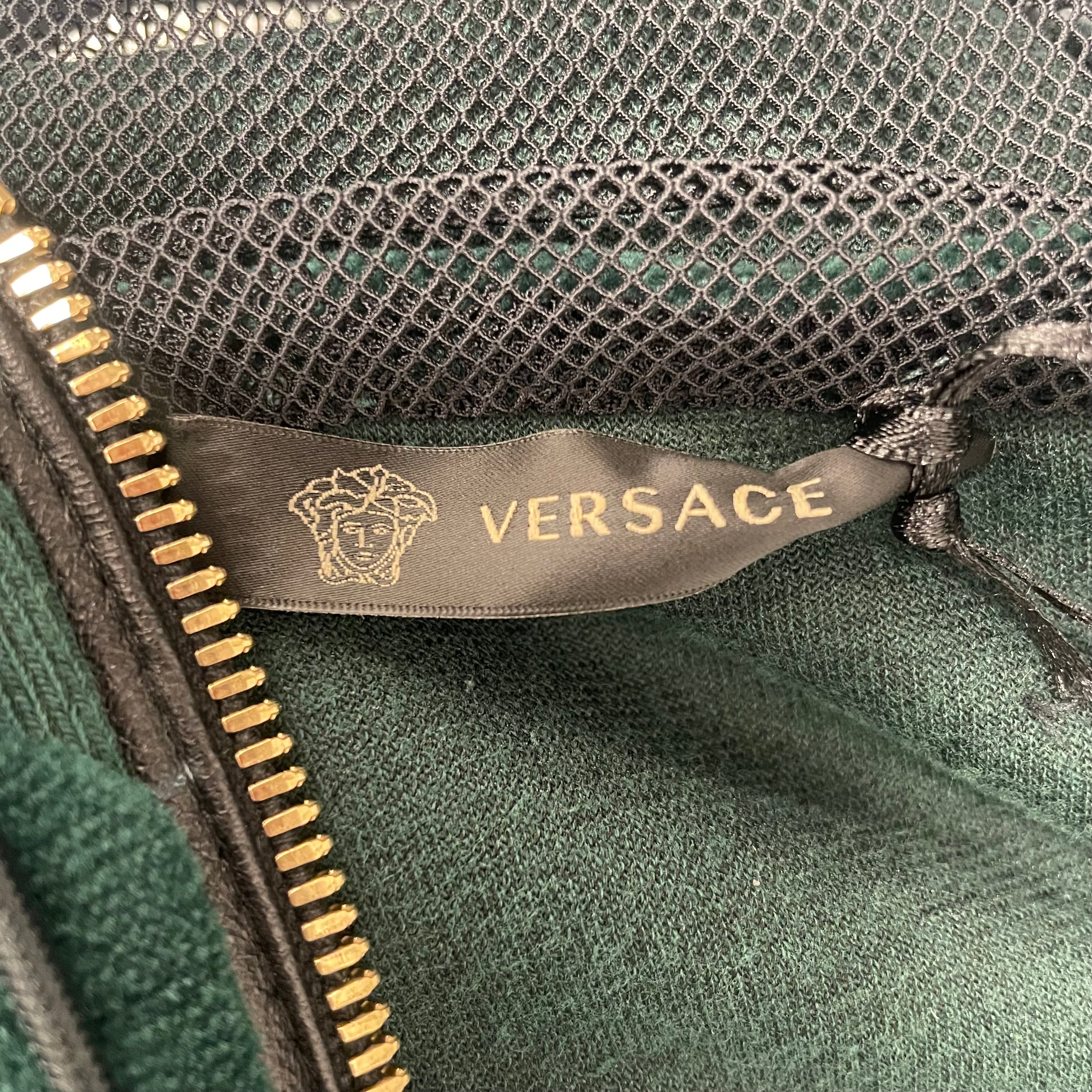 VERSACE/Zip Up Hoodie/XL/Velour/GRN/ view 3