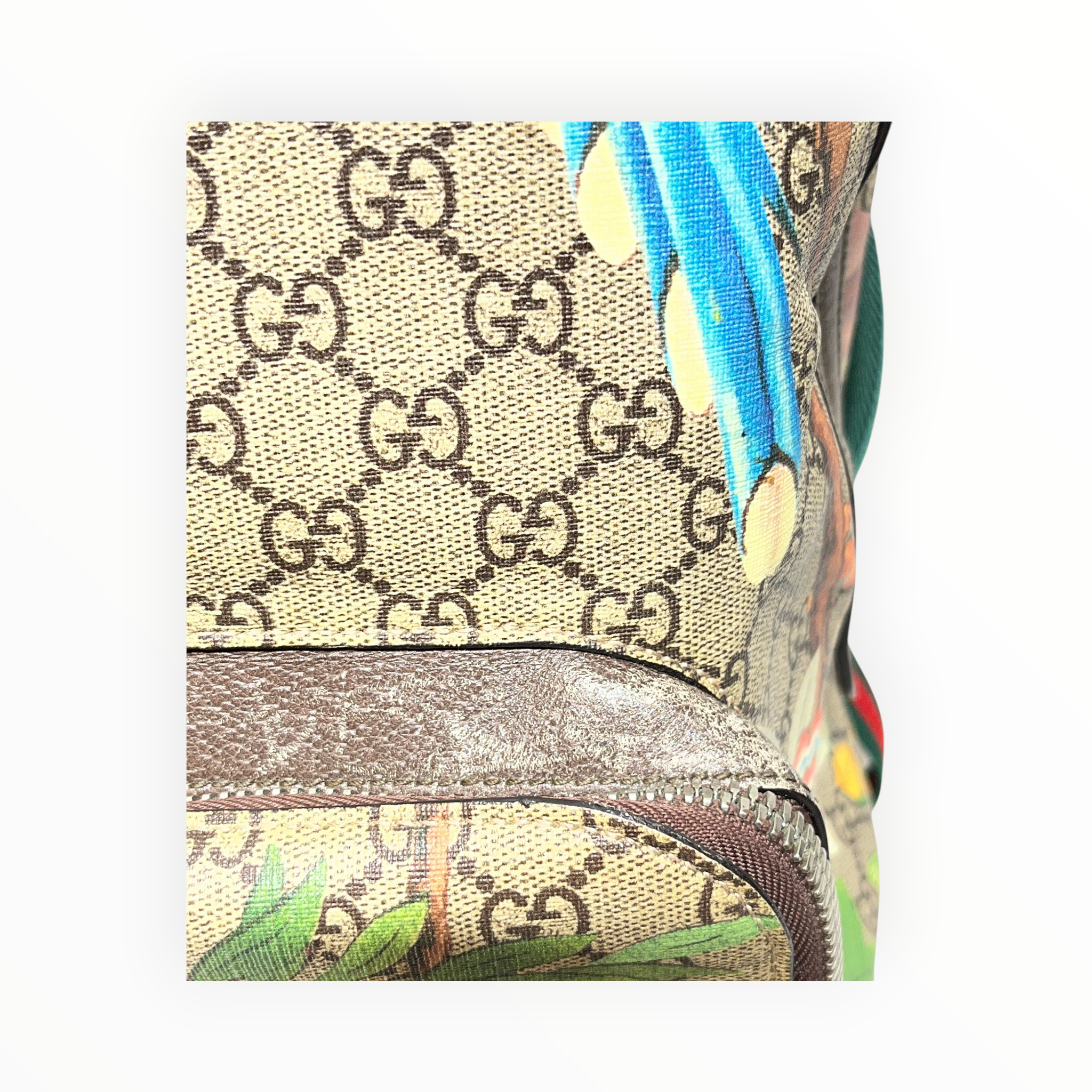 GUCCI/Backpack/Monogram/Leather/BRW/GG Supreme Tian Print Backpack view 4