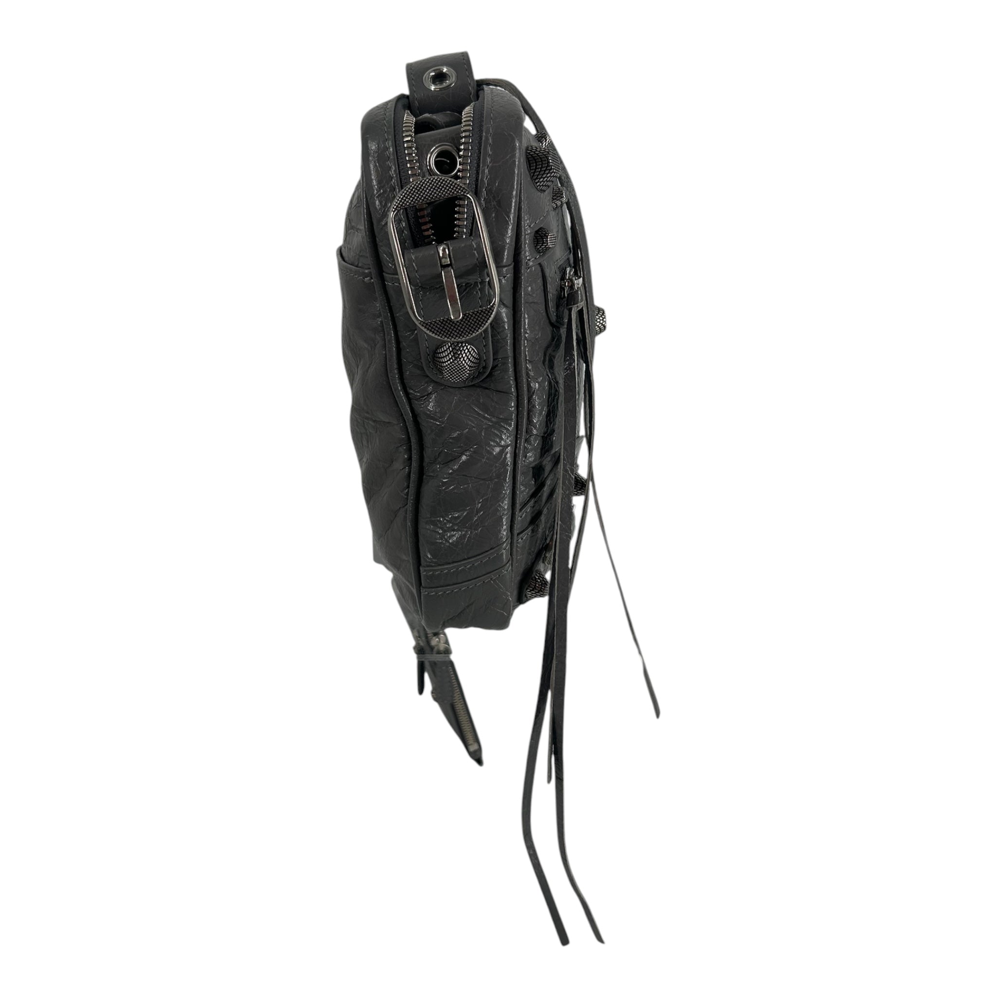 BALENCIAGA/Cross Body Bag/Leather/GRY/LA CAGOLE MENS CROSSBODY BAG view 3