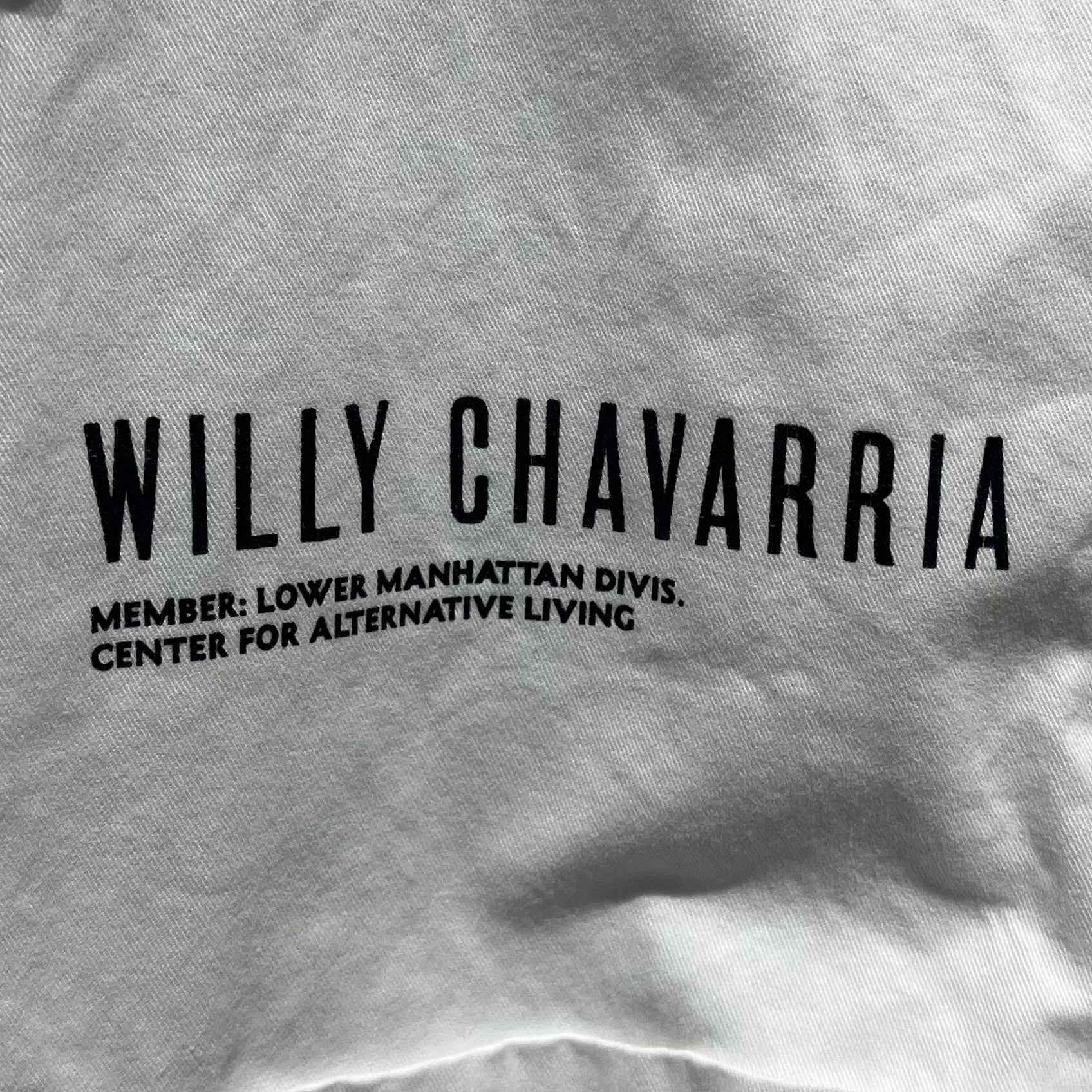 WILLY CHAVARRIA/SS Shirt/S/Cotton/WHT/BLACK LOGO ON CHEST view 6