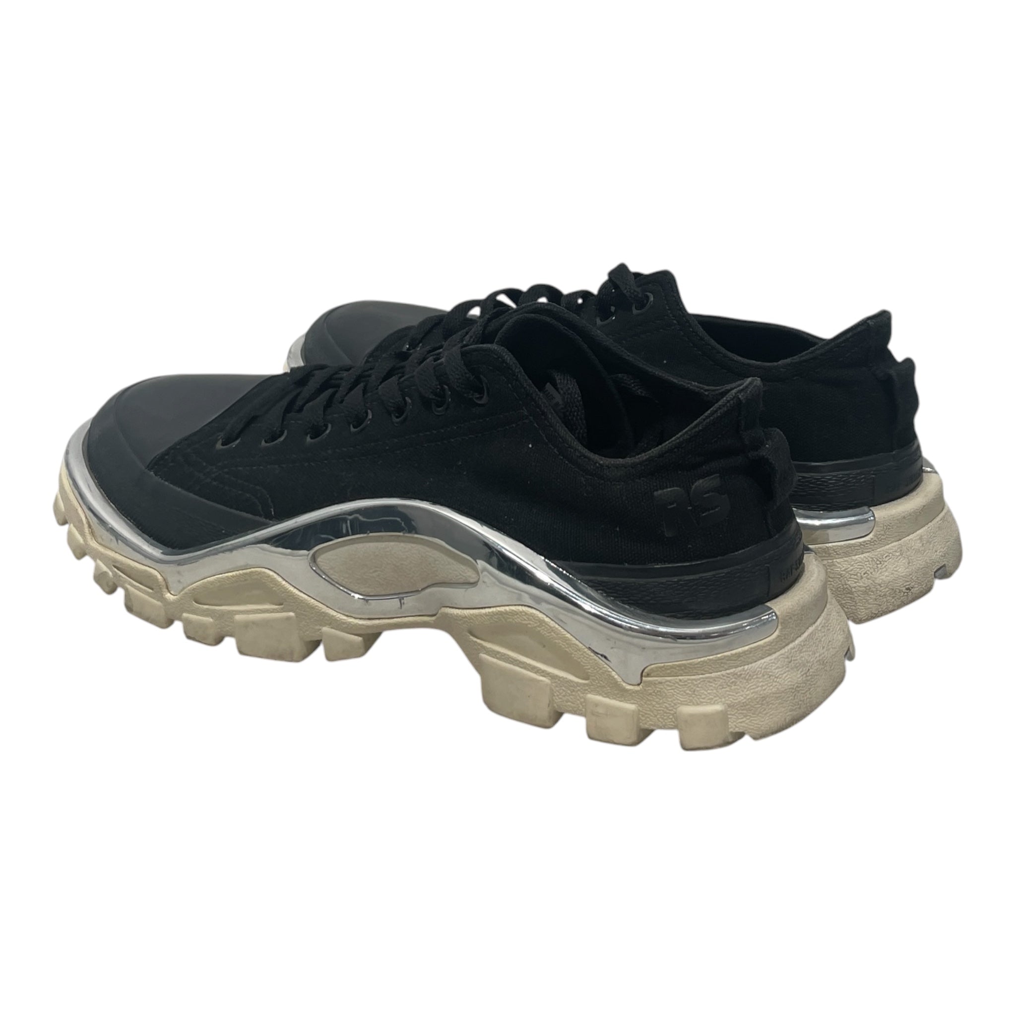 adidas/RAF SIMONS/Low-Sneakers/US 8.5/Cotton/BLK/detroit runners view 2