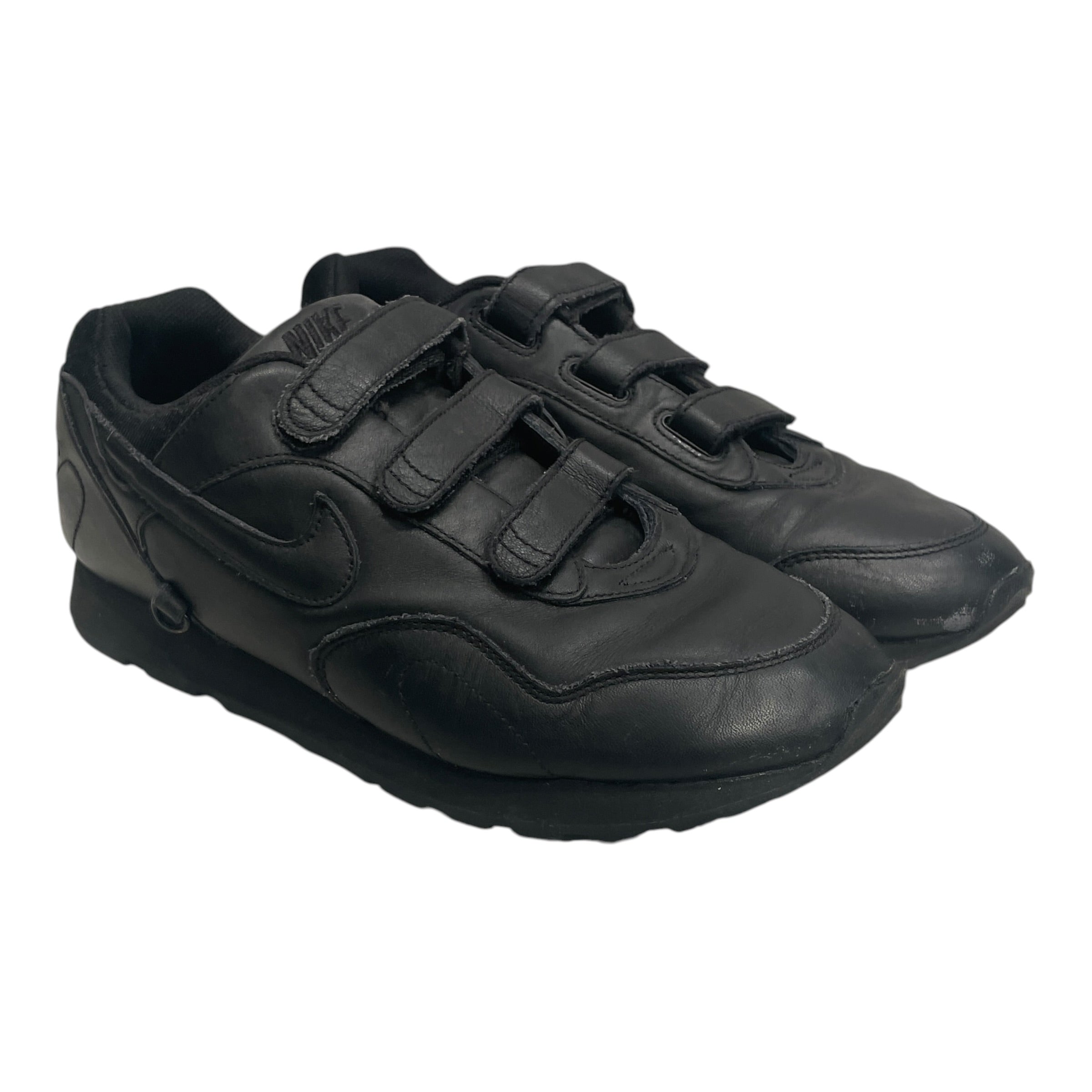 NIKE/COMME des GARCONS/Low-Sneakers/US 10/Leather/BLK/THREE STRAP CLOSURE view 1