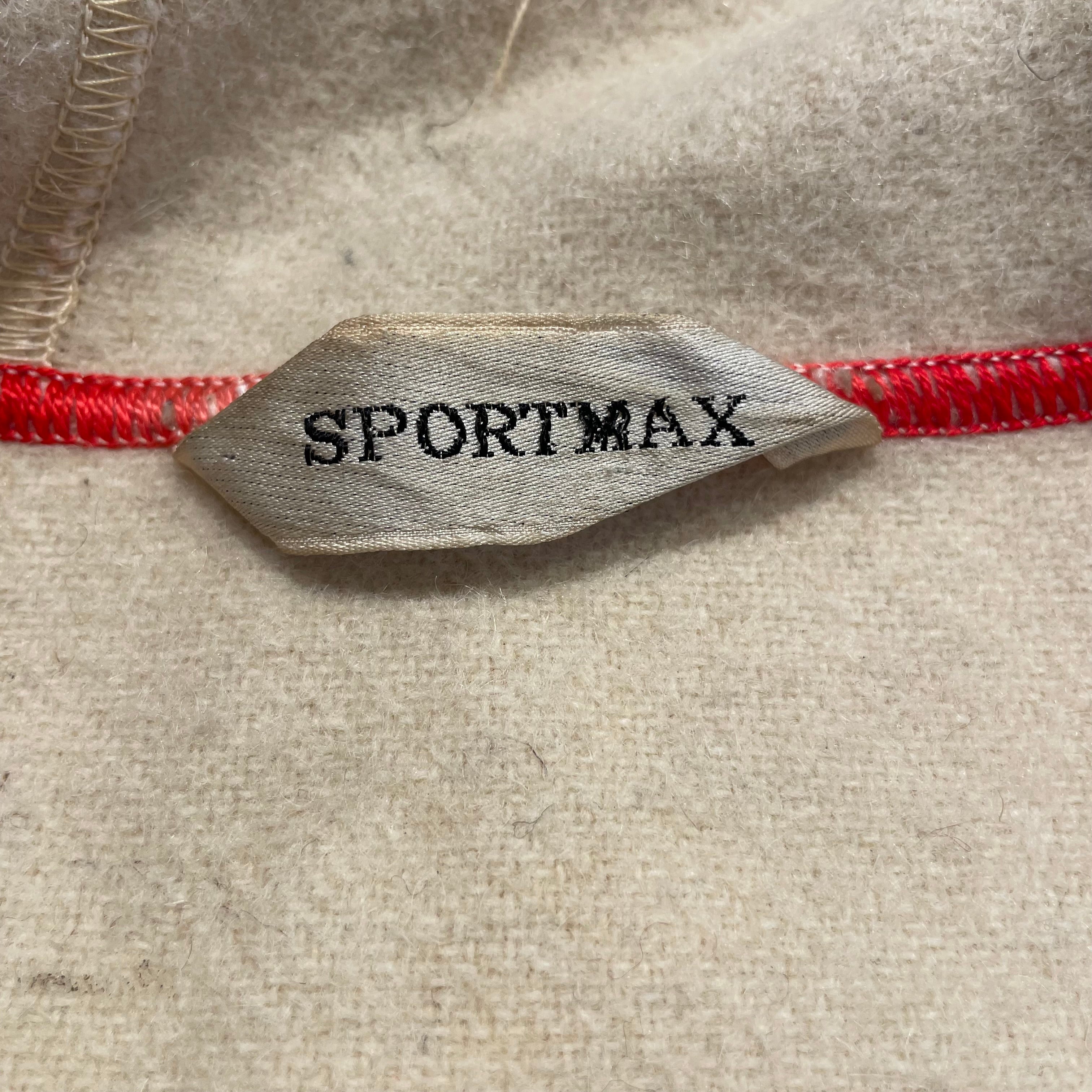 SPORT MAX by Max Mara/Trench Coat/40/Wool/CRM/red details / tassels view 3