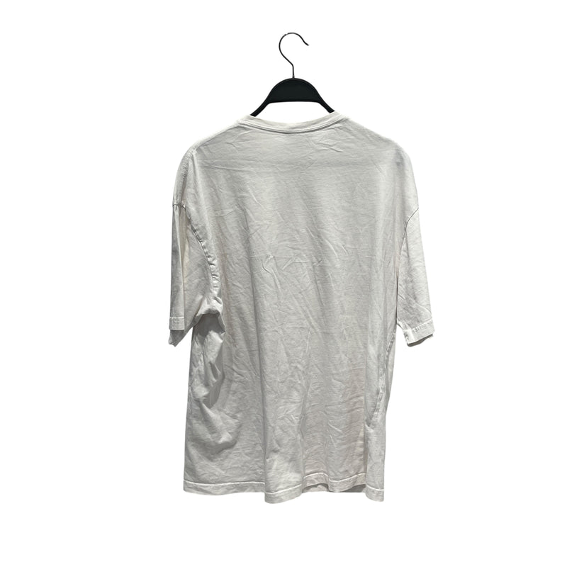 BALENCIAGA/T-Shirt/XS/Cotton/WHT/small logo front /spots