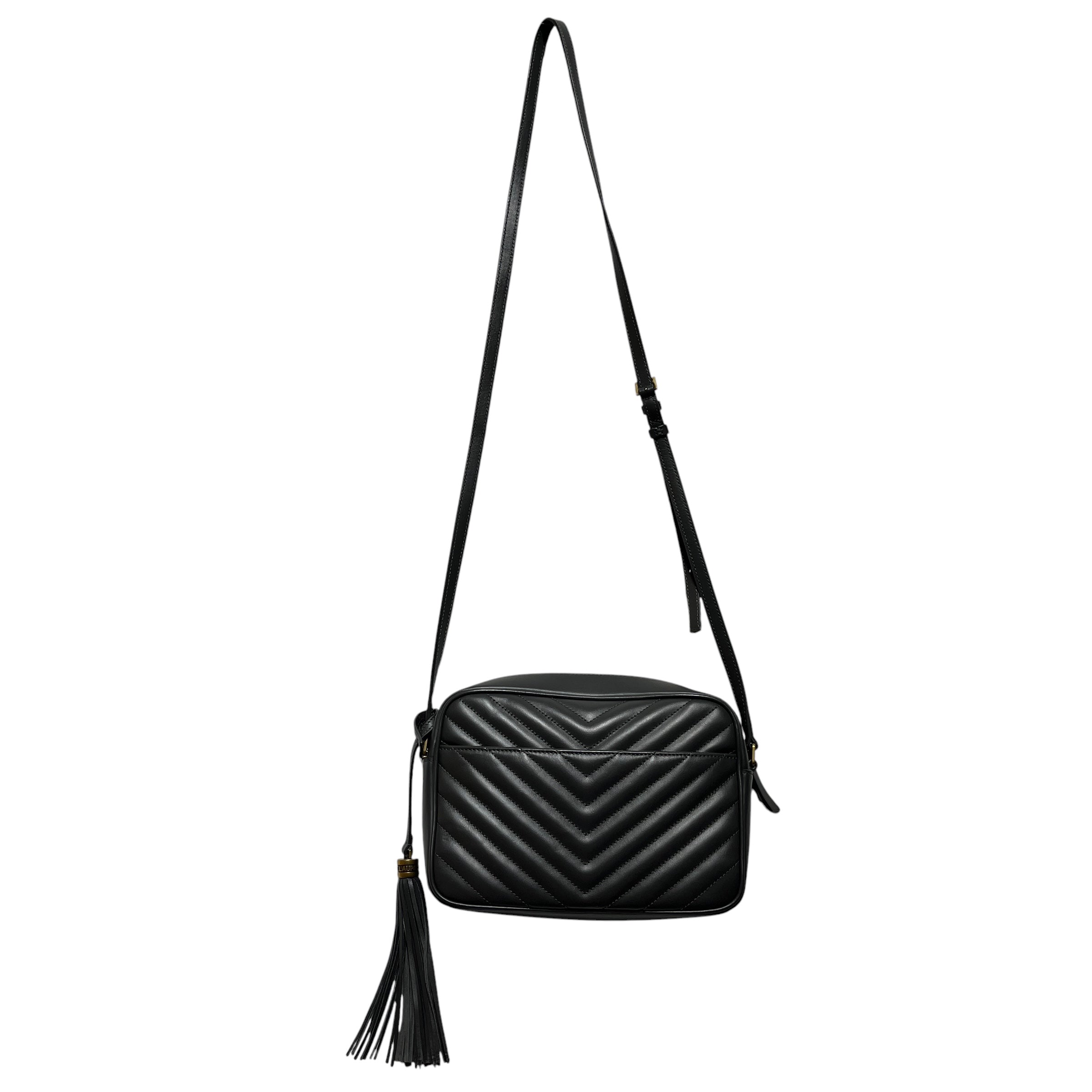 YVES SAINT LAURENT/Cross Body Bag/Leather/GRY/QUILTED LOU CAMERA BAG view 2