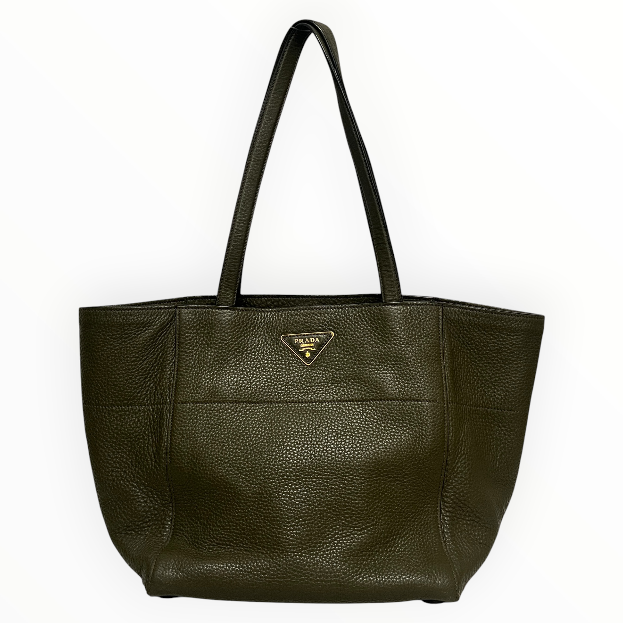 PRADA/Tote Bag/Leather/GRN/VITELLO DAINO view 1