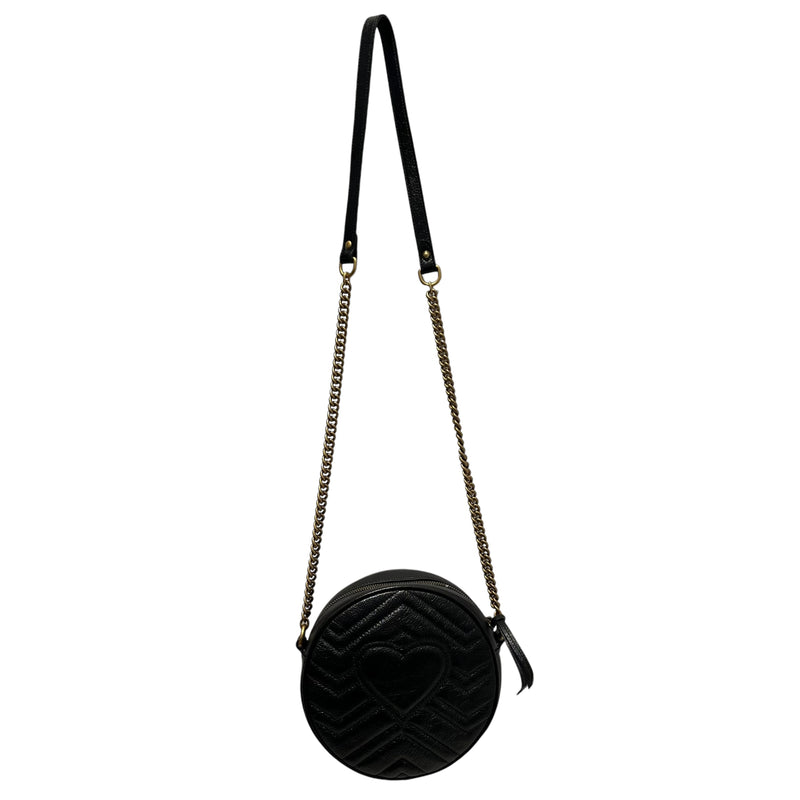 GUCCI/Cross Body Bag/BLK/gg marmon