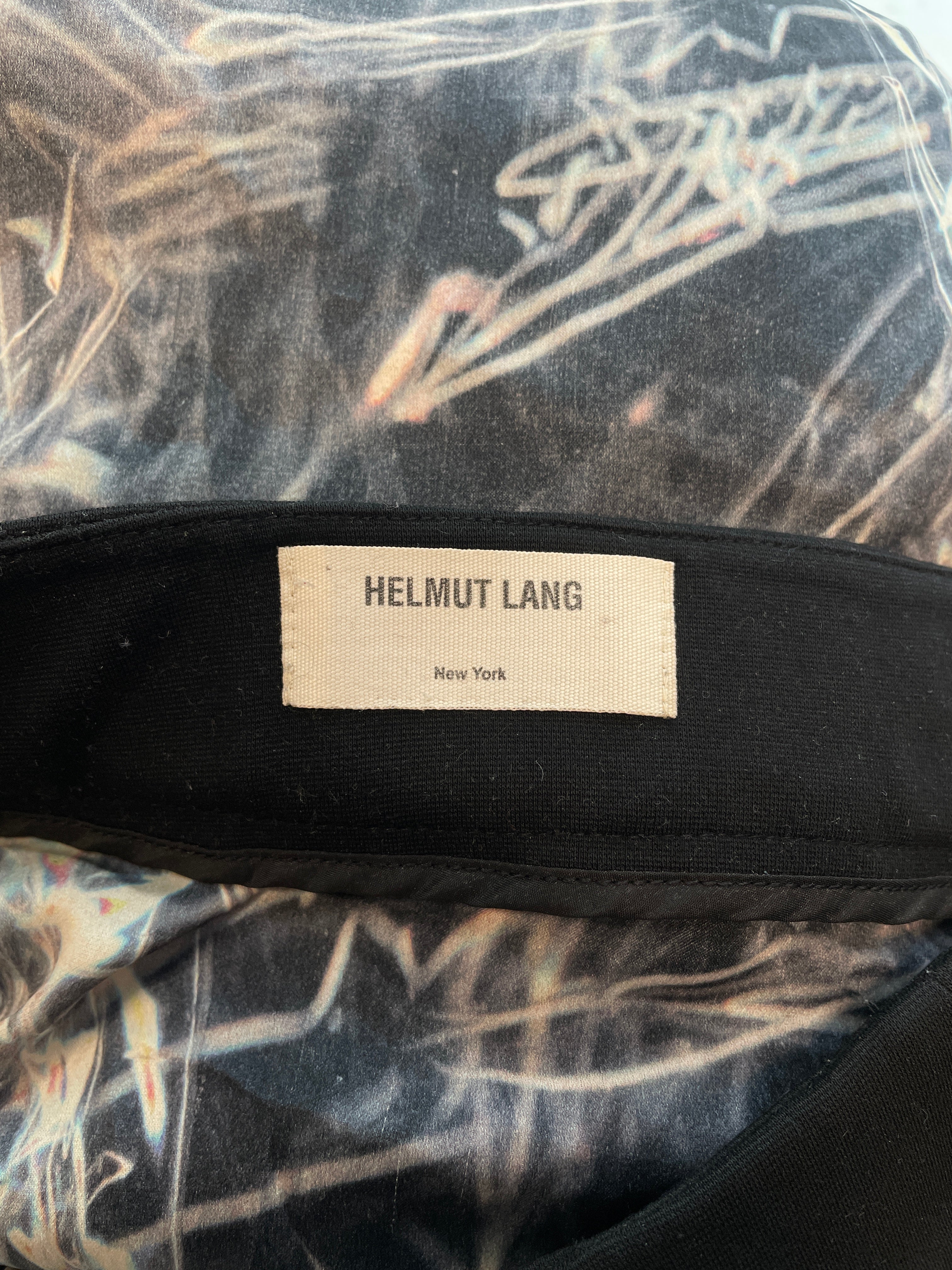 Helmut Lang/Skirt/S/All Over Print/Silk/MLT/WASHED BLK\ STRECTH SILK view 3