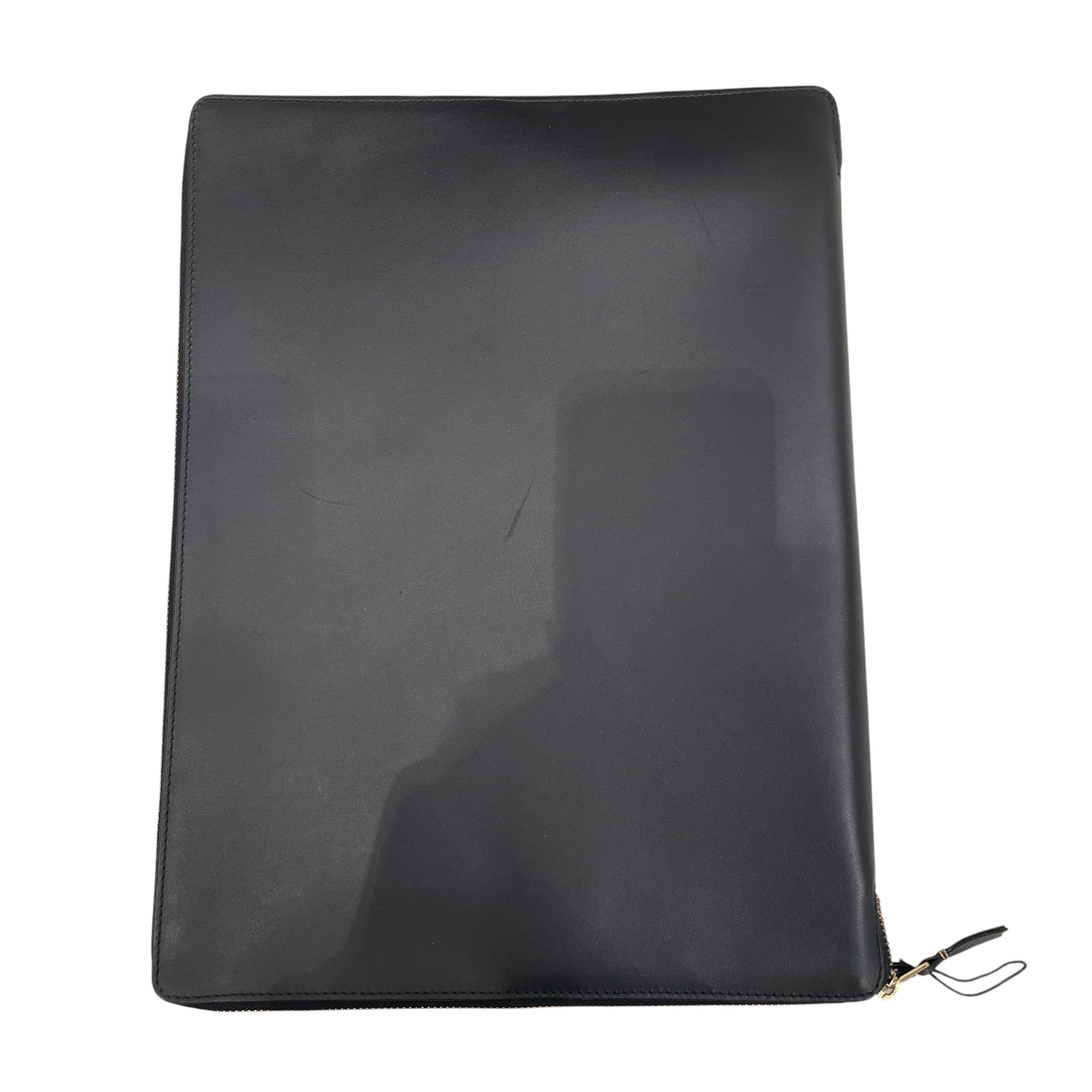 COMME des GARCONS/Clutch Bag/Leather/BLK/LAPTOP SLEEVE GOLD ZIP view 1