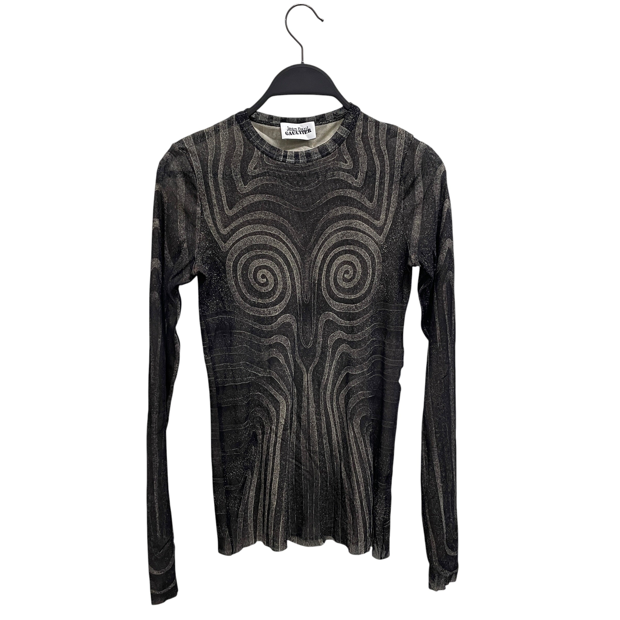 Jean Paul Gaultier/LS T-Shirt/XL/Polyester/GRY/SWIRL PATTERN view 1