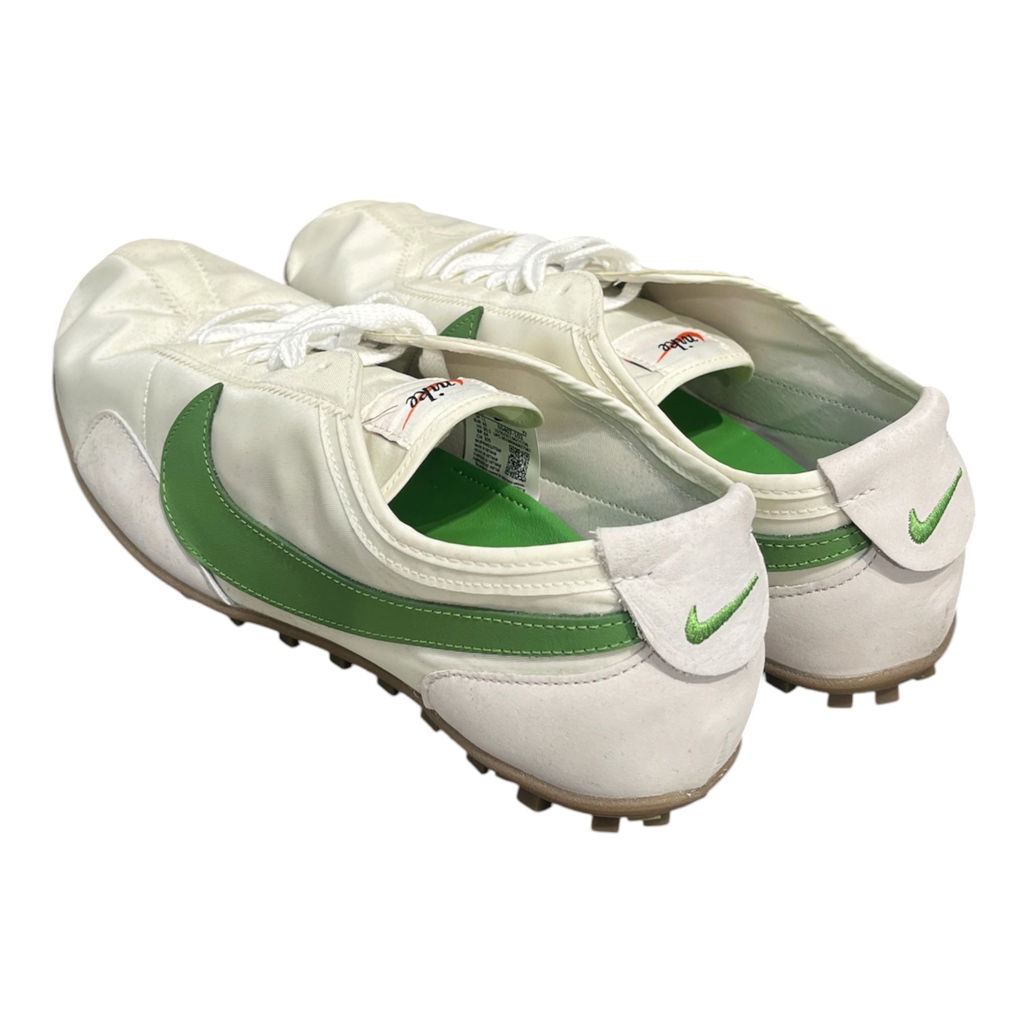 NIKE/Low-Sneakers/US 12/Nylon/WHT/green swoosh view 2