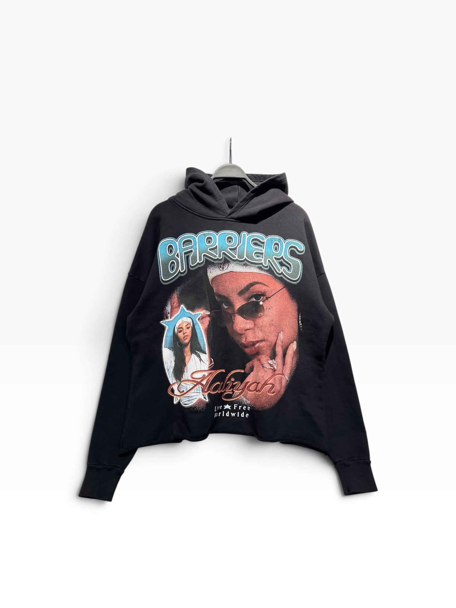 BARRIERS/Hoodie/M/Cotton/BLK/AALIYAH LIVE view 1