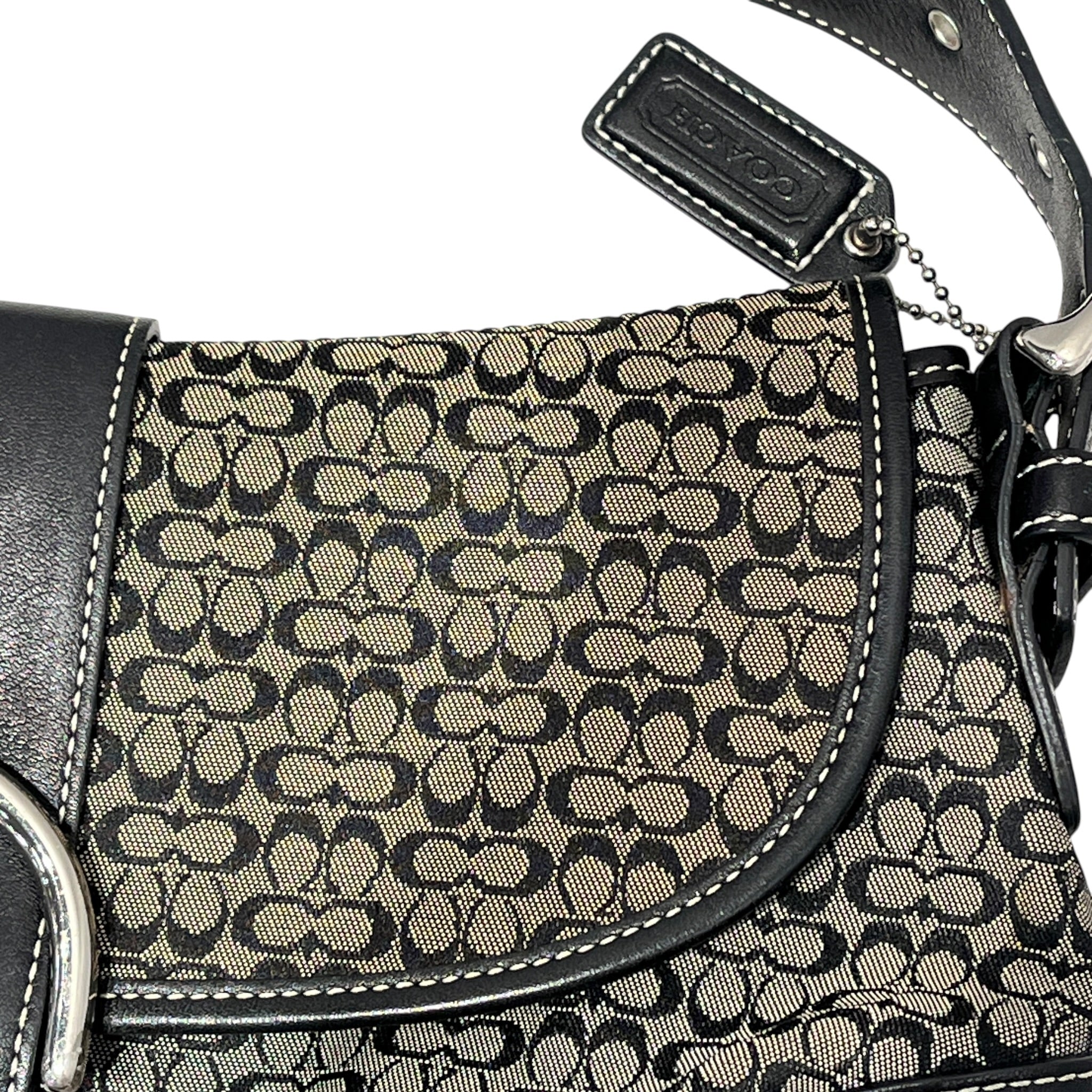 COACH/Vintage/Hand Bag/Monogram/Leather/BLK/6808 Soho Signature Flap 2004 view 5
