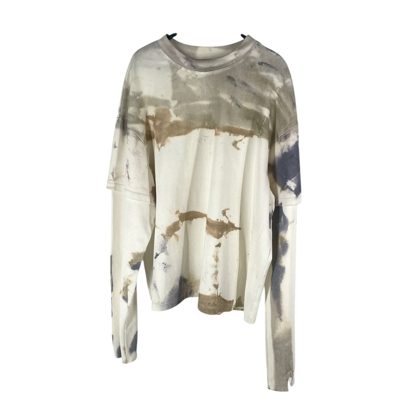 WHO DECIDES WAR/LS T-Shirt/L/Cotton/MLT/CRM DOUBLE LAYER LS TOP