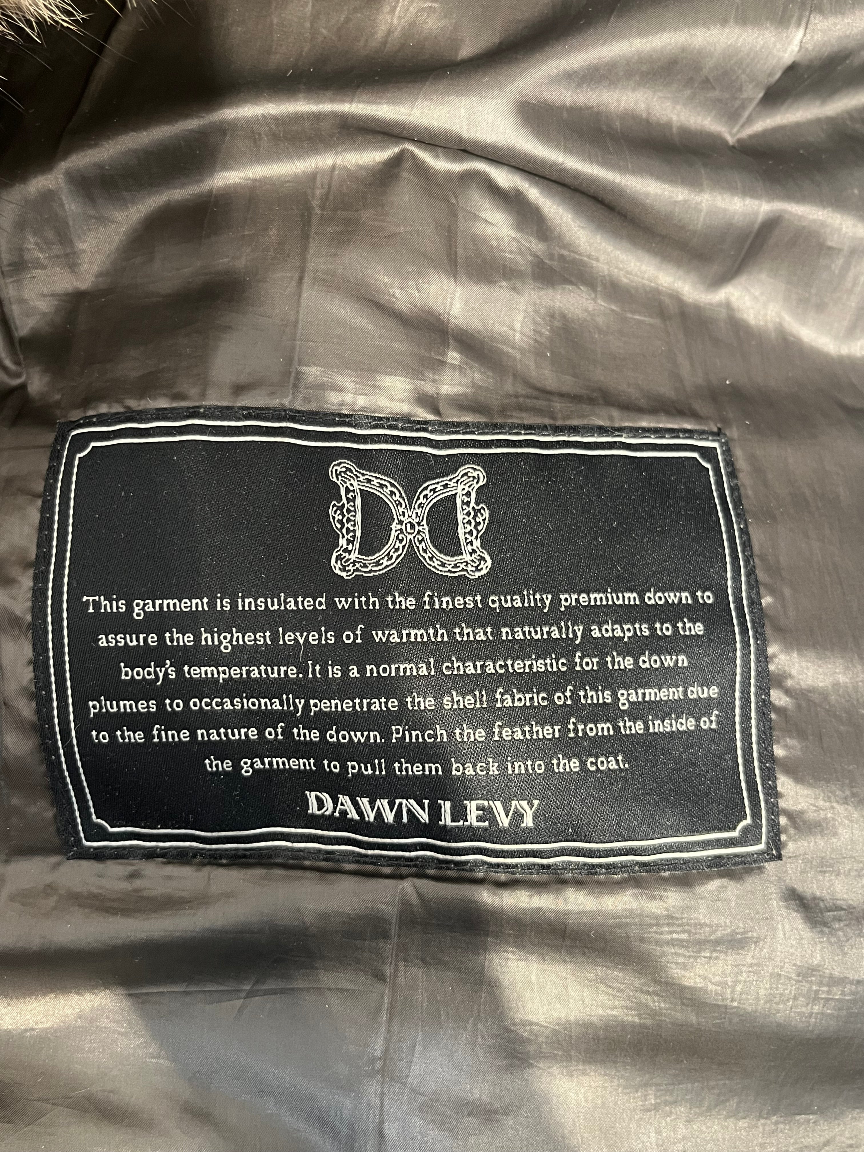 dawn levy/Puffer Coat/M/BRW/down side strapsv fur collar view 6