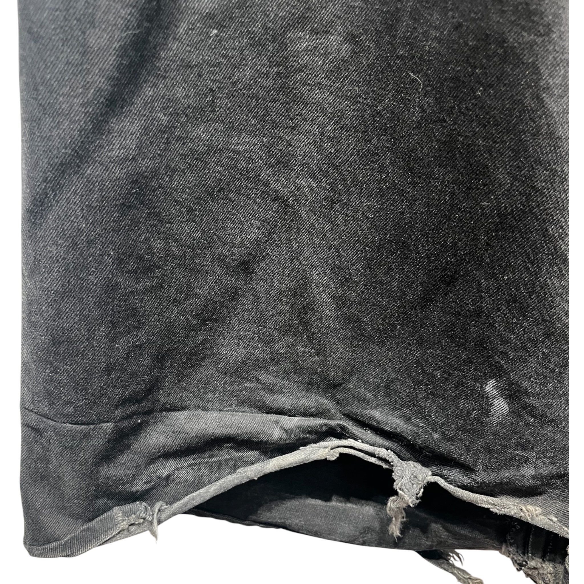 VETEMENTS/Straight Pants/M/Denim/BLK/Distressed/VETEMENTS DESTROYED DENIM view 4
