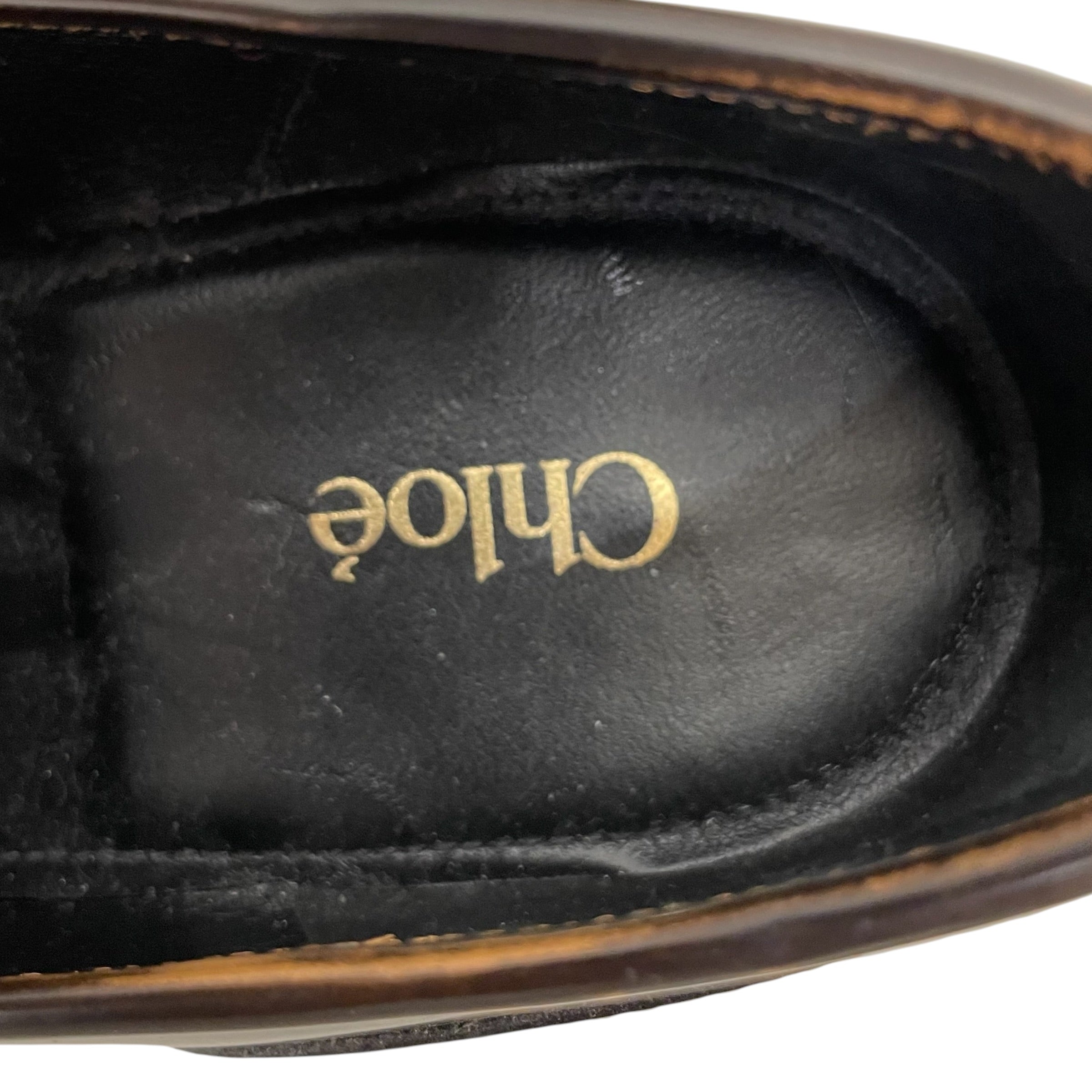 Chloe/Loafers/EU 39.5/Leather/BRW/DAKOTA HEELED LOAFER view 5