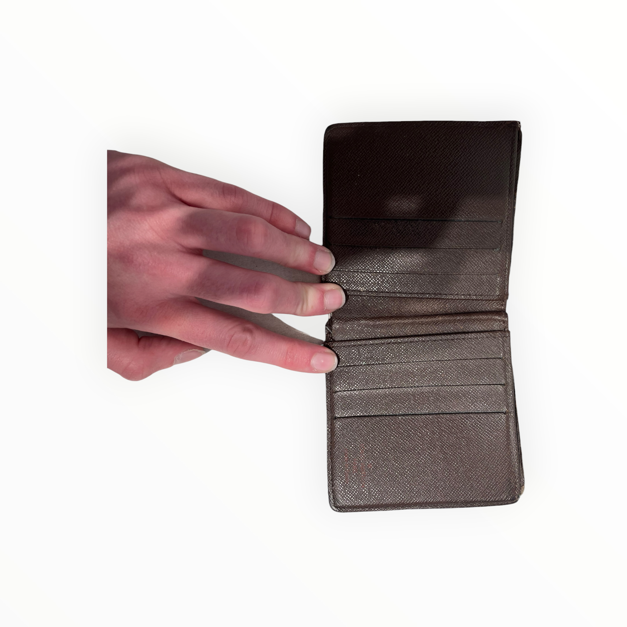 LOUIS VUITTON/Bifold Wallet/Monogram/Leather/BRW/M's/damier ebene view 3