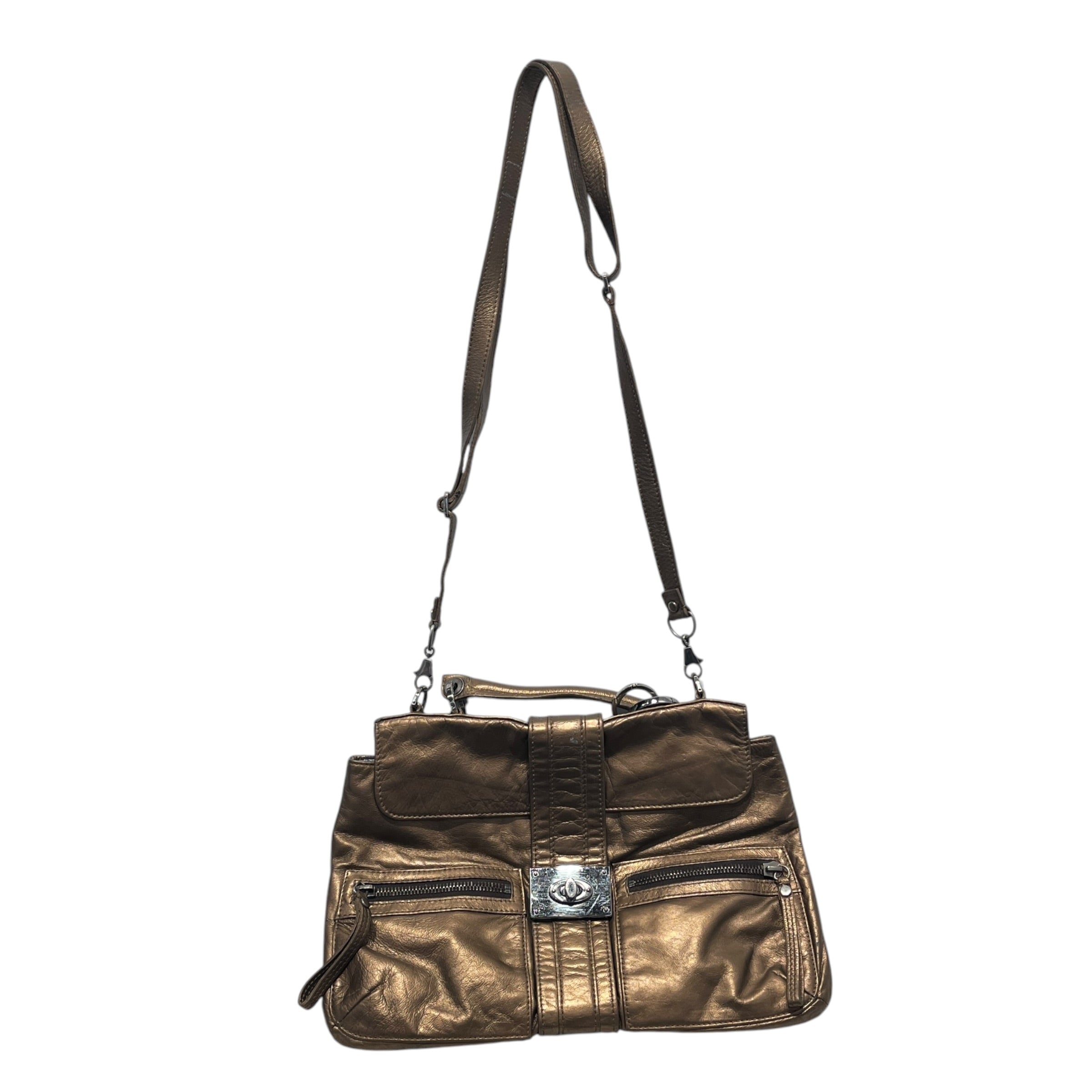 LANVIN/Bag/Leather/GLD/metallic flap bag view 1