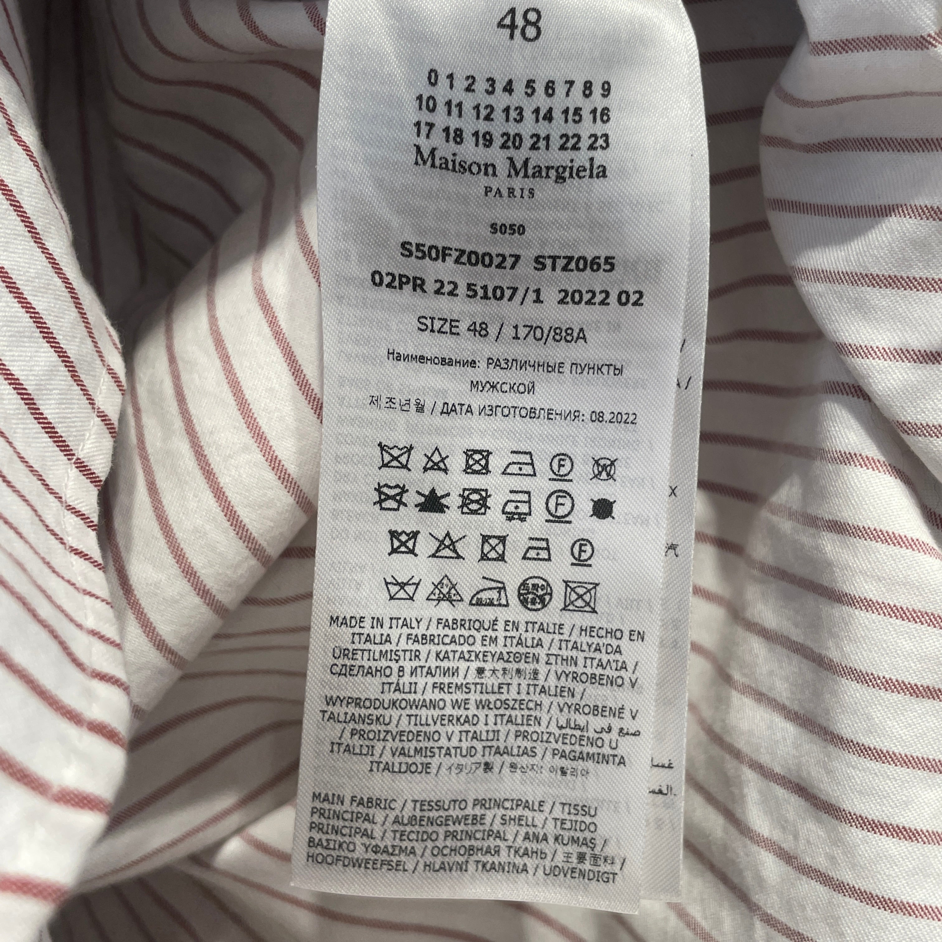 Maison Margiela/Heavy Sweater/48/Acrylic/NVY/Layered button up view 4