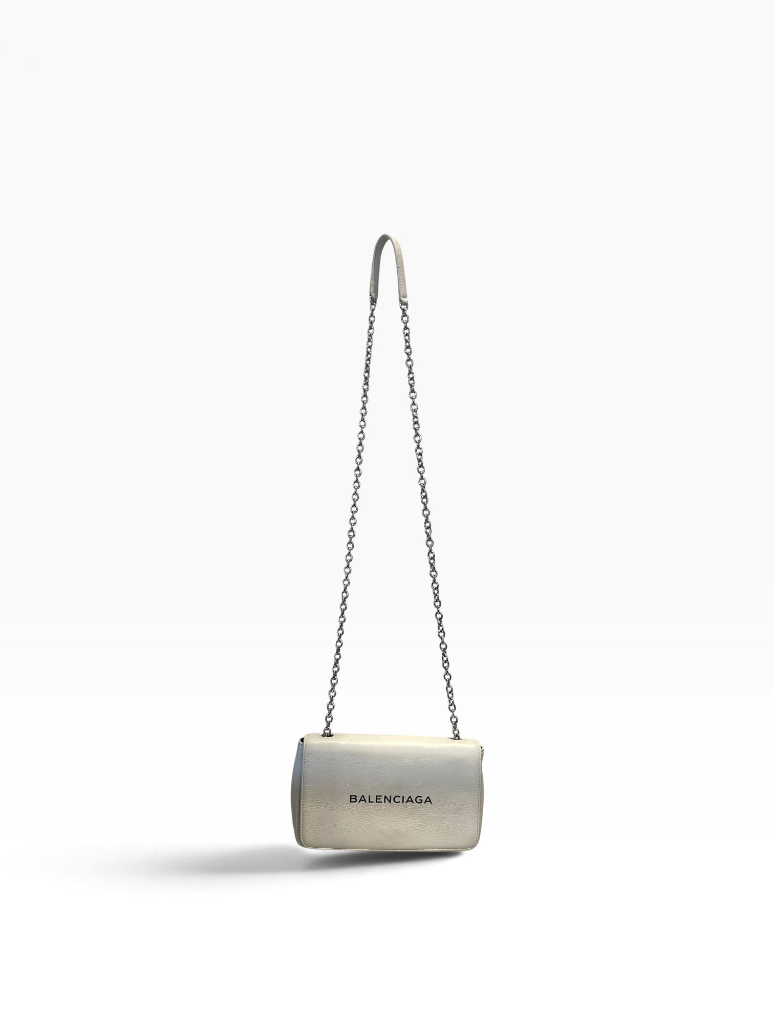 BALENCIAGA/Cross Body Bag/Leather/WHT/Leather Shoulder Bag view 1